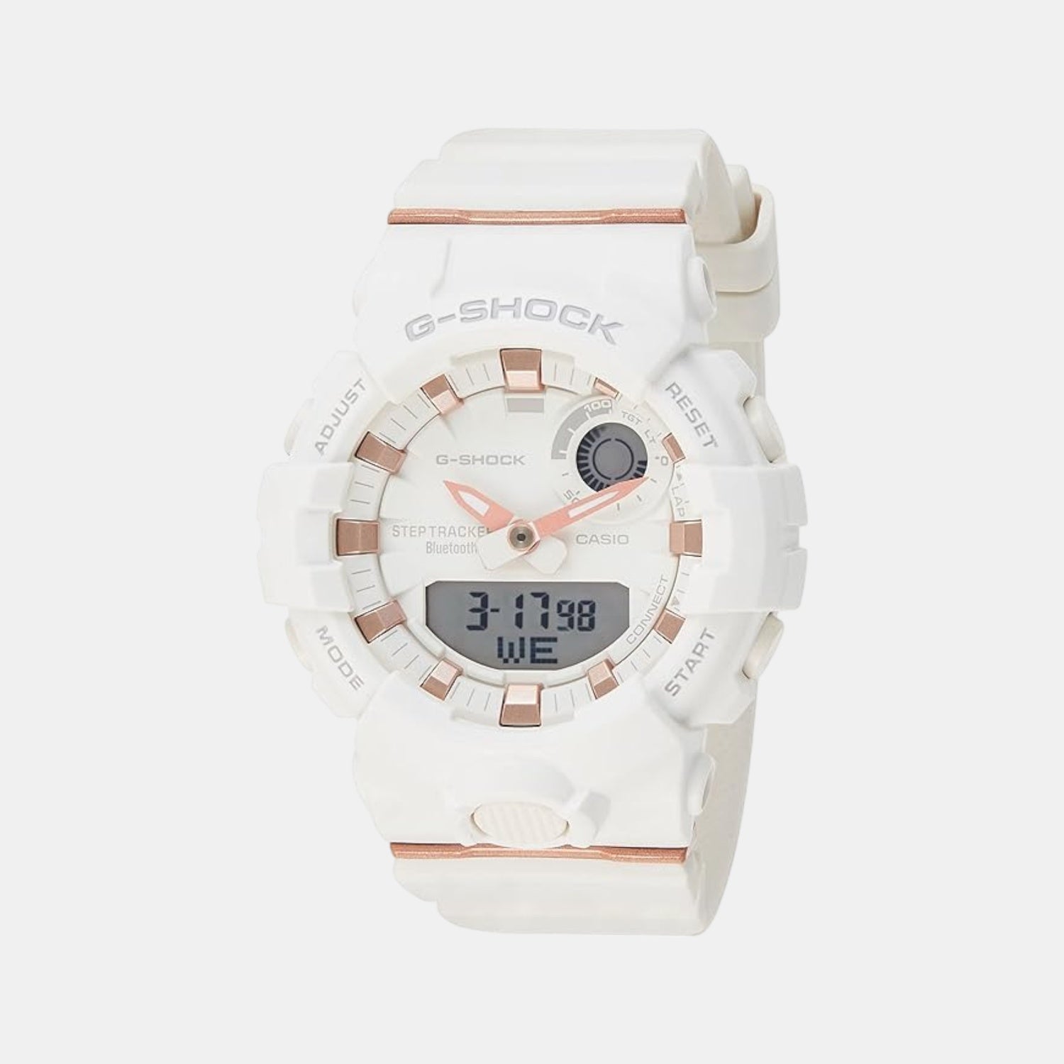 Casio G-Shock Women Quartz White Dial Analog-Digital Resin Watch G998