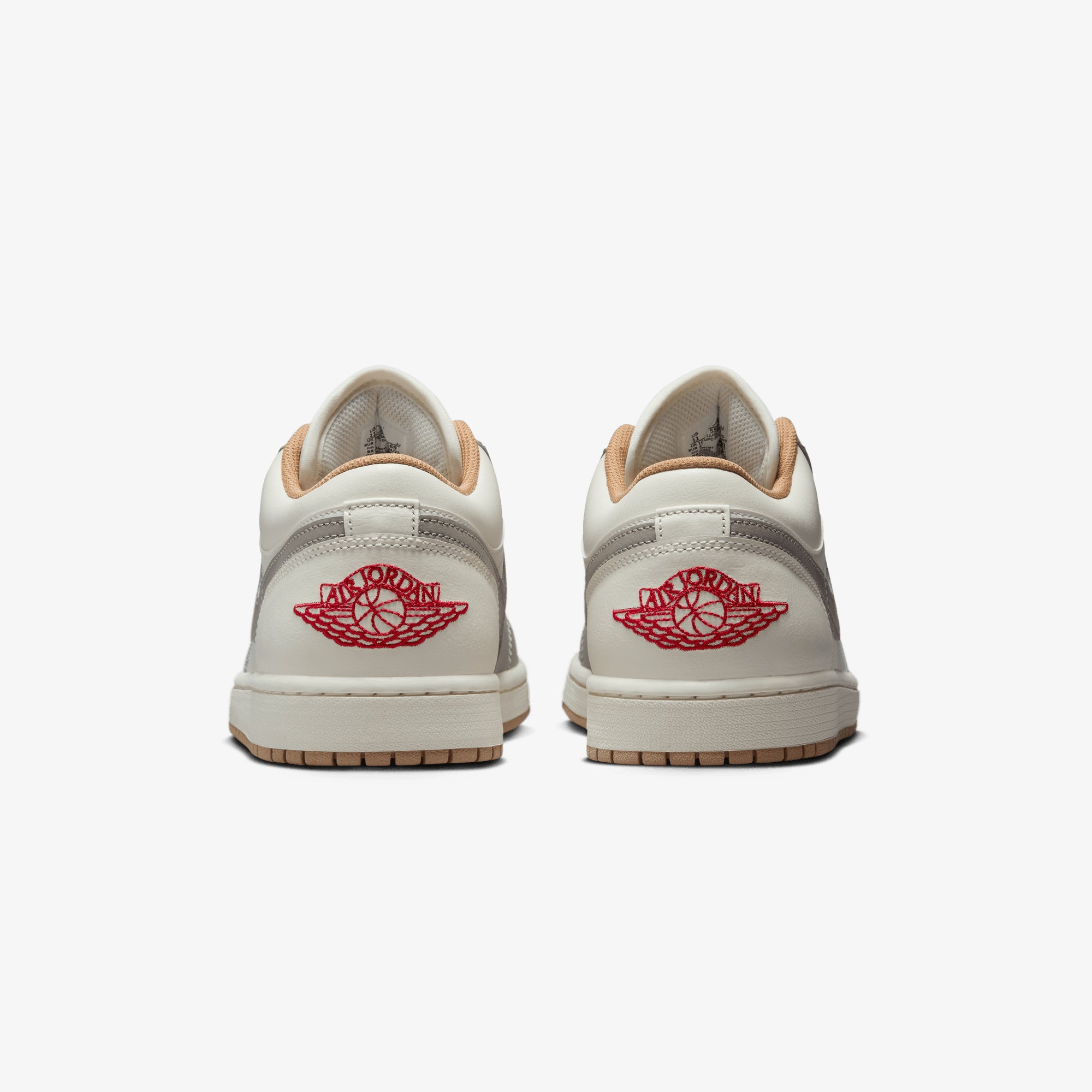 Jordan | Air Jordan 1 Low { Sail/fire Red-college Grey-hemp - view 4