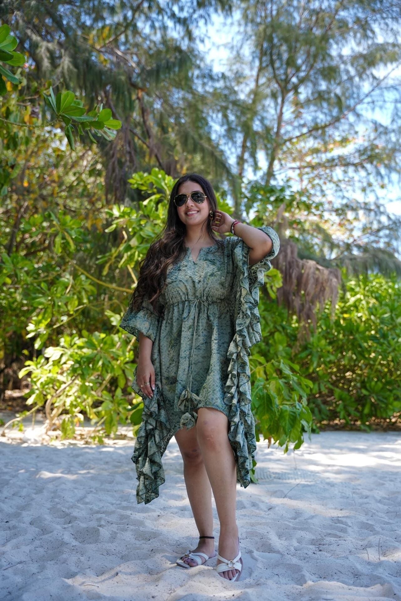 Idaho-o Rustic green kaftan - view 3