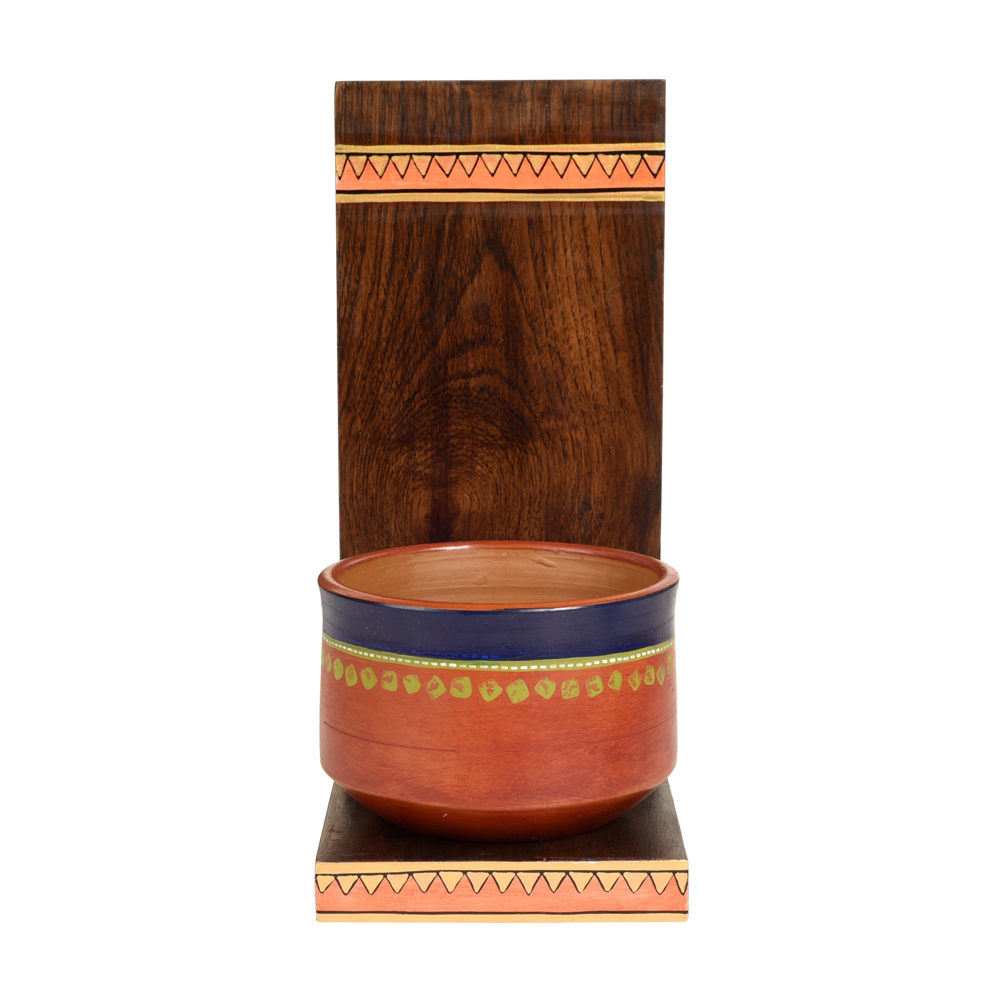 ART CREATIONS BY SUMAN SONTHALIA Asmi Earthen Planter with Wall Decor Shelf (5x7x11) - view 2