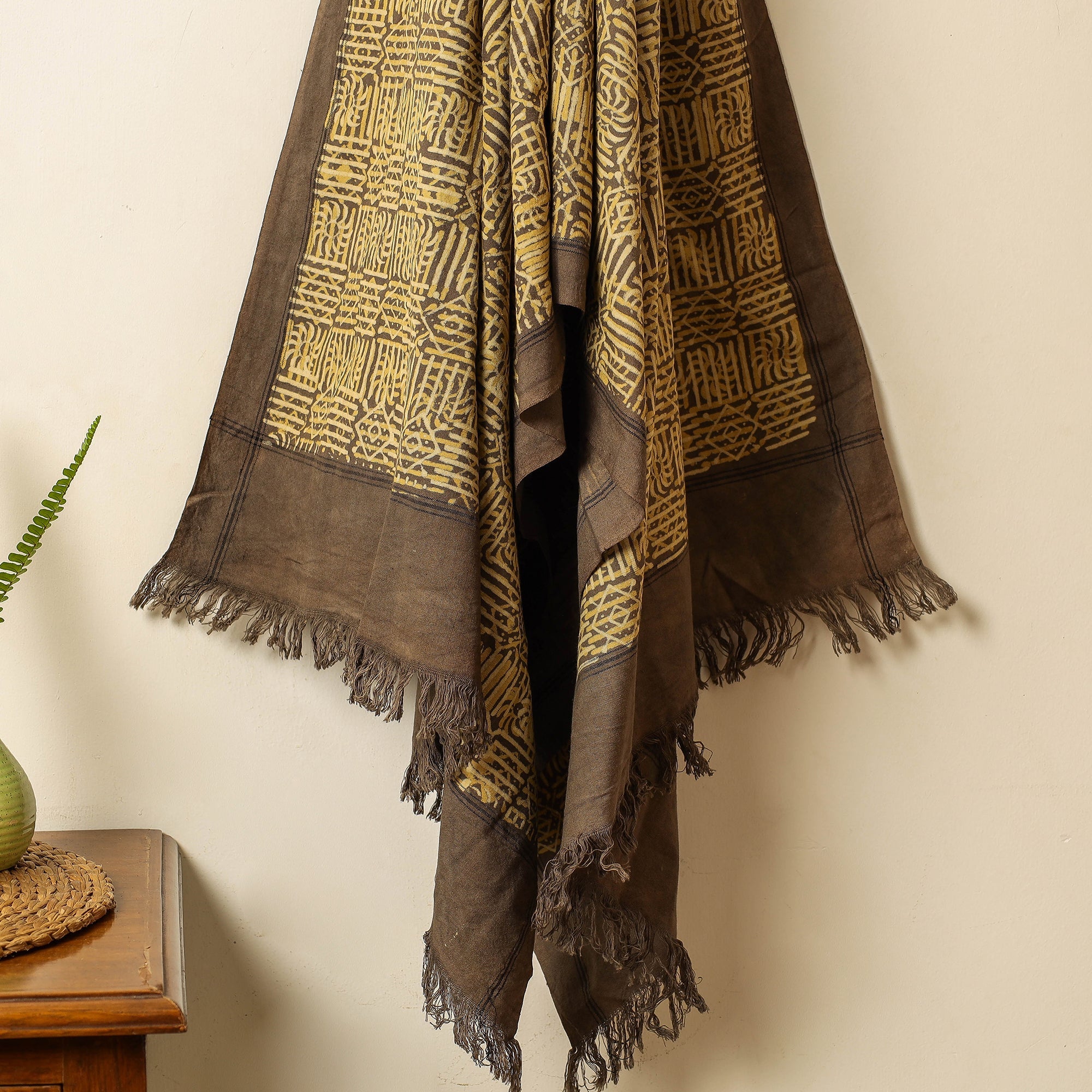 KACHCHH JI CHHAAP Brown - Block Print Cotton Ajrakh Handloom Towel - view 2
