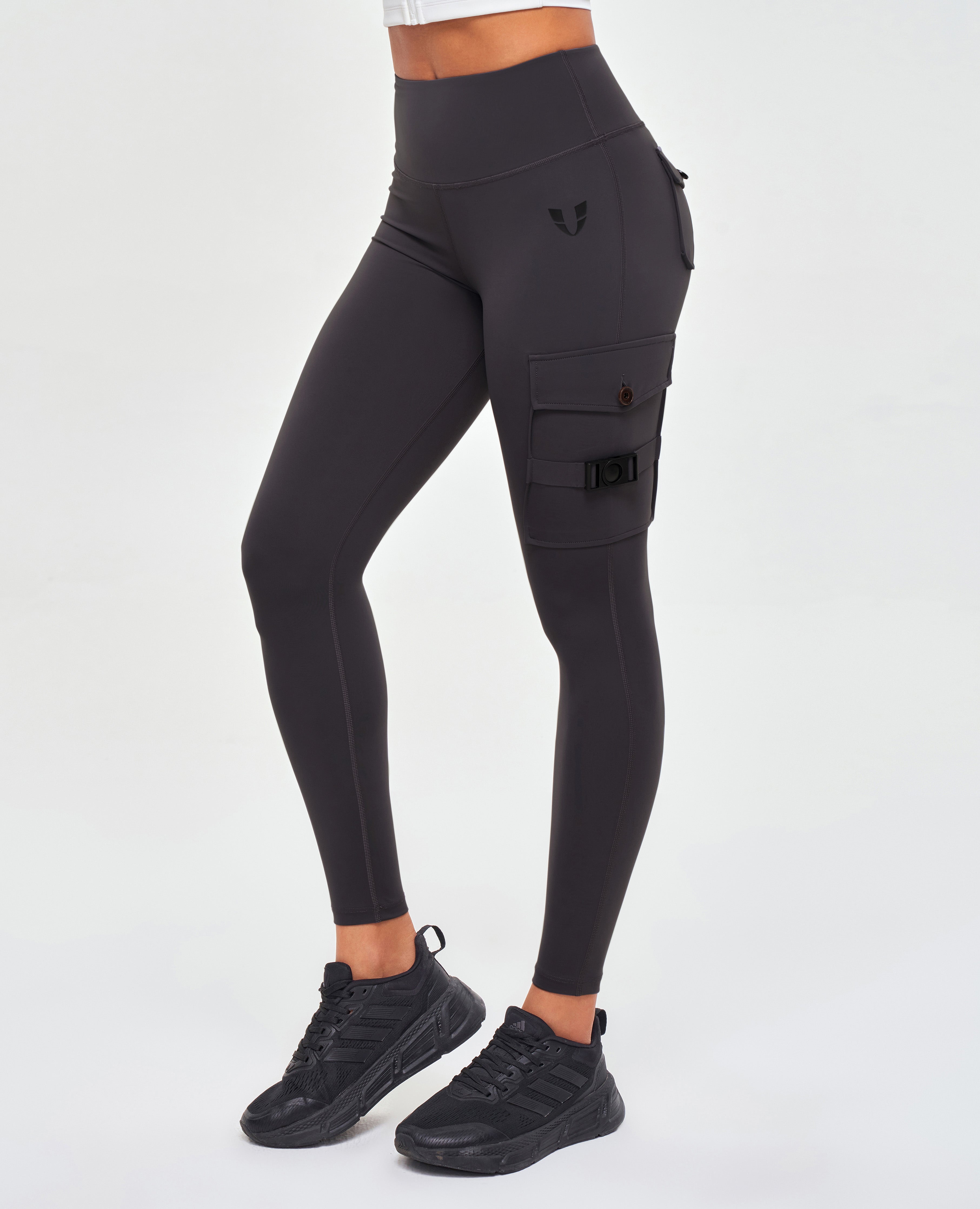 FIRM ABS Cargo Fitness Leggings - Gray