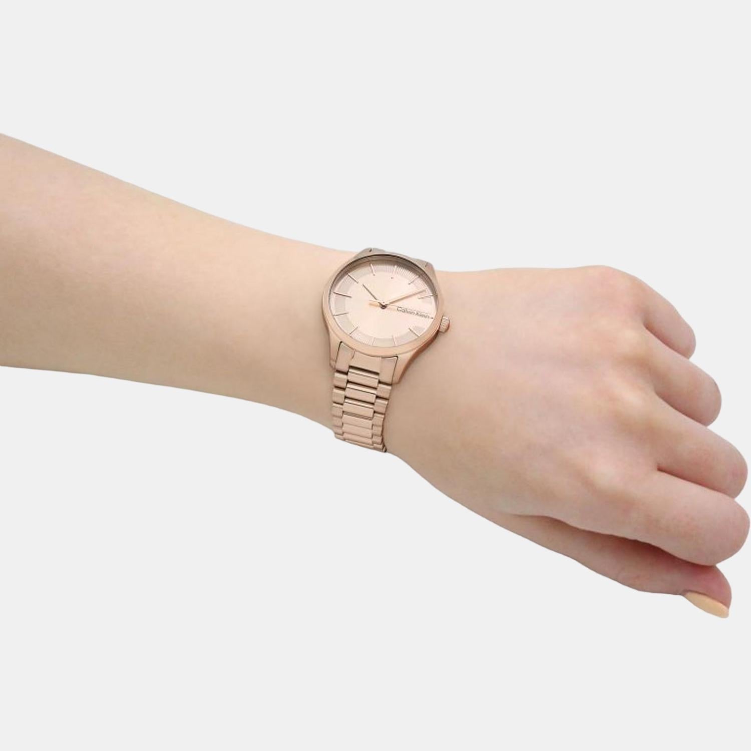 Calvin Klein Ck Iconic Unisex Quartz Rose Gold Dial Analog Stainless Steel Watch 25200042 - view 8