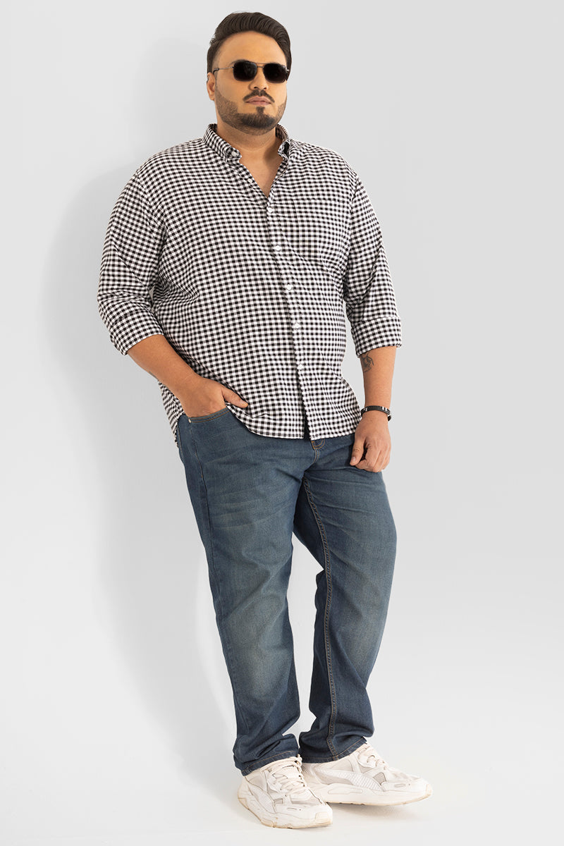 SNITCH Black Oxford Checks Shirt - view 3