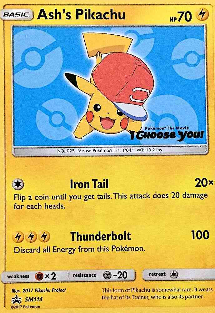 Promo smp-sm114 non-holo – Pokémon Ash's Pikachu - SM114 - Promo [smp-SM114] [Non-Holo]