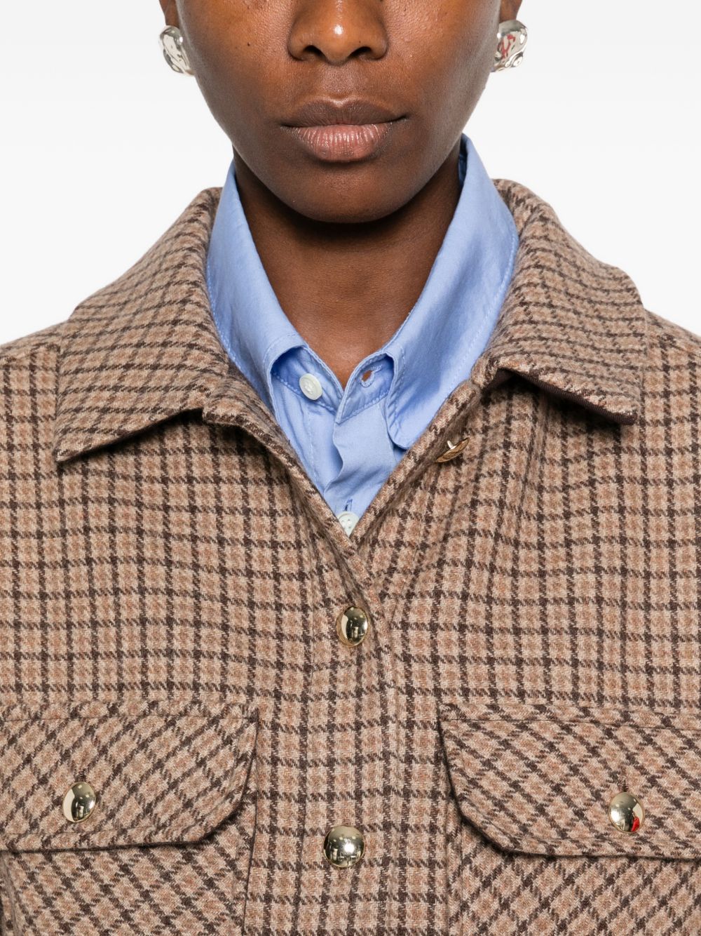 SOSUE Jackets BROWN – Wool 70%, Polyamide 30% - view 2