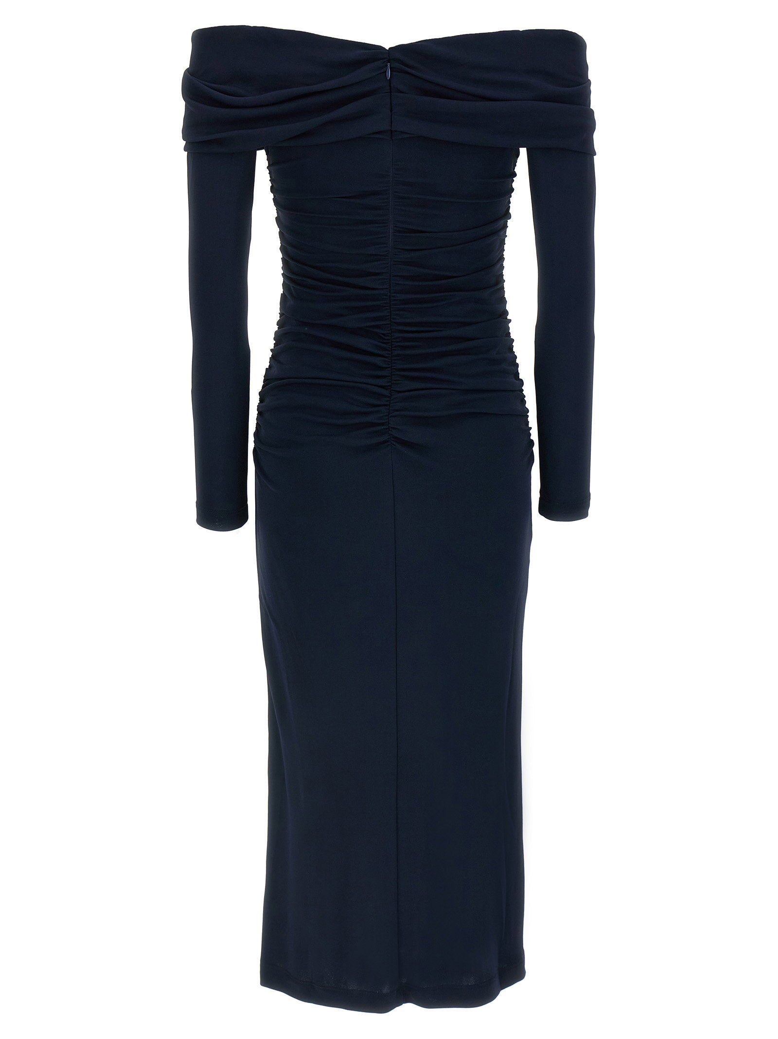 Carolina Herrera Off-shoulder 3/4 Slv Ruched Midi Dress - view 2