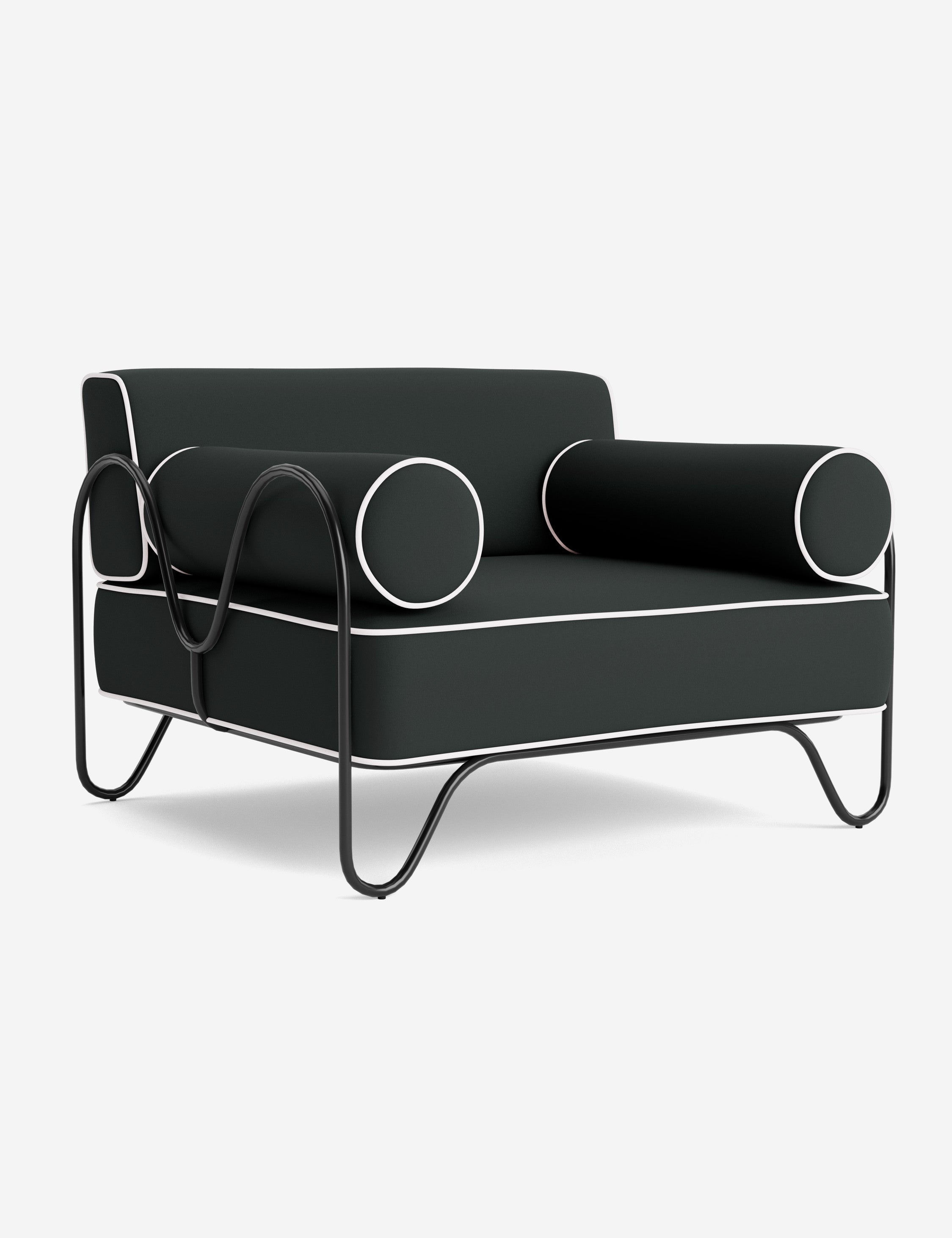 Lulu and Georgia Peggy Outdoor Accent Chair Cushion by Sarah Sherman Samuel - view 60