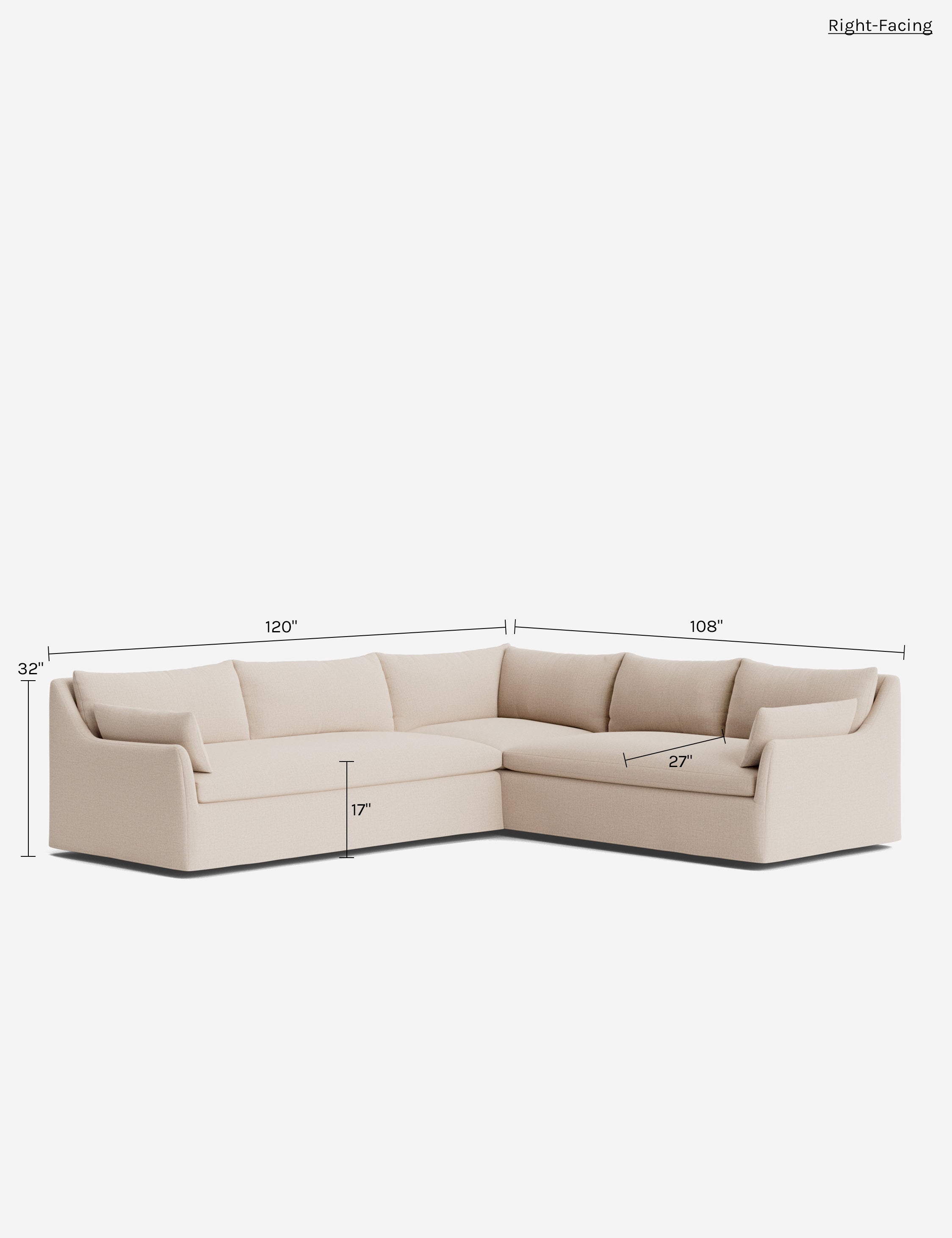 Lulu and Georgia Portola Luxe Depth Slipcover Corner Sectional Sofa - view 212