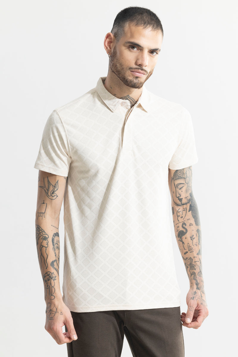 SNITCH Quad Zig Off-White Polo T-Shirt - view 5