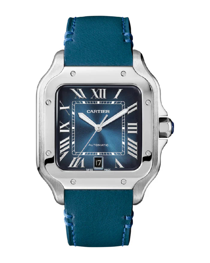 Cop Underdog Cartier 'SANTOS DE CARTIER, LARGE, AUTOMATIC, STEEL, INTERCHANGEABLE STEEL AND LEATHER BRACELETS' - view 2