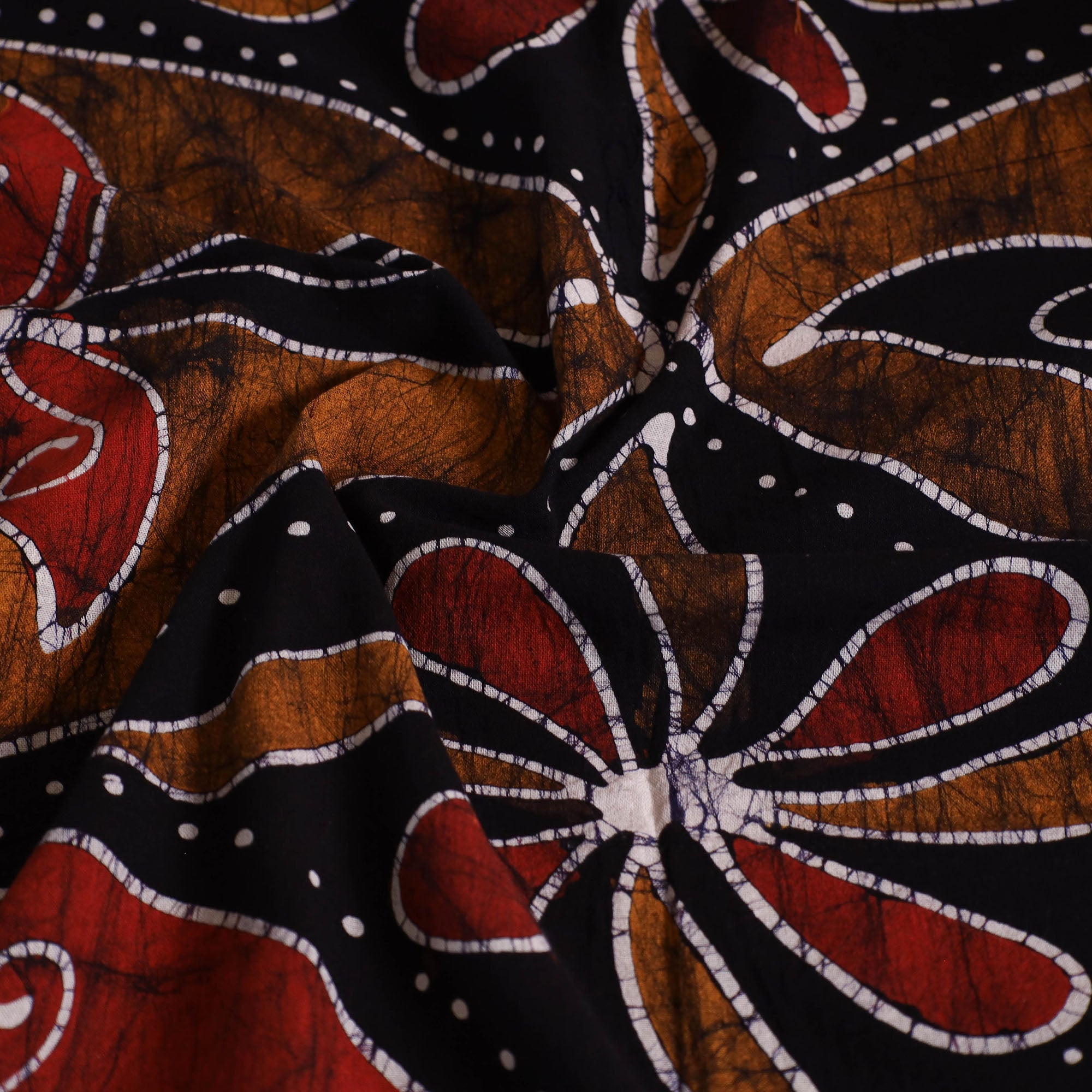 KACHCHH JI CHHAAP Black - Hand Batik Printed Cotton Single Bed Cover (96 x 59 in) 07 - view 5