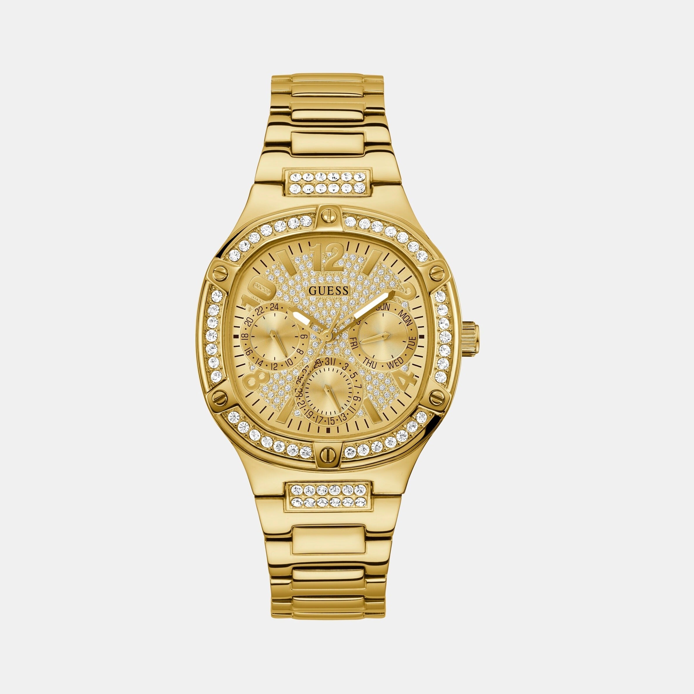 Guess Duchess Women Quartz Champagne Dial Analog Stainless Steel Watch GW0558L2