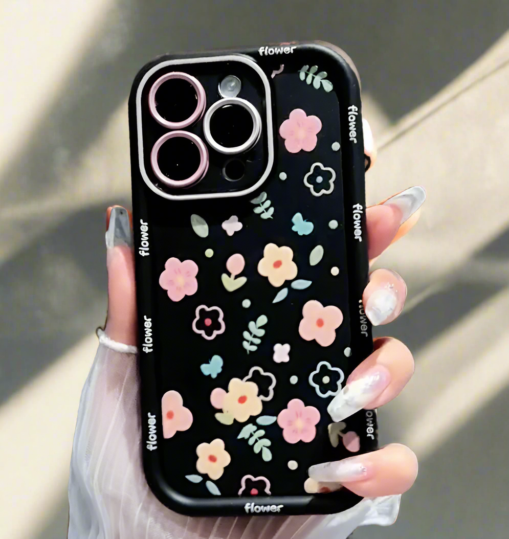 Peeperly Cozy Floral Flower Case With Lanyard
