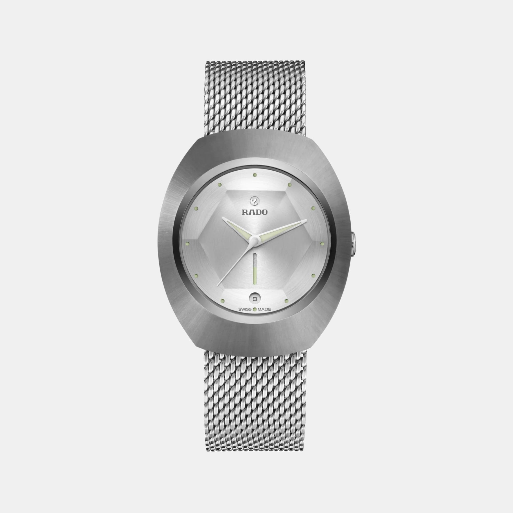 Rado Diastar Unisex Automatic Grey Dial Analog Stainless Steel Watch R12163118