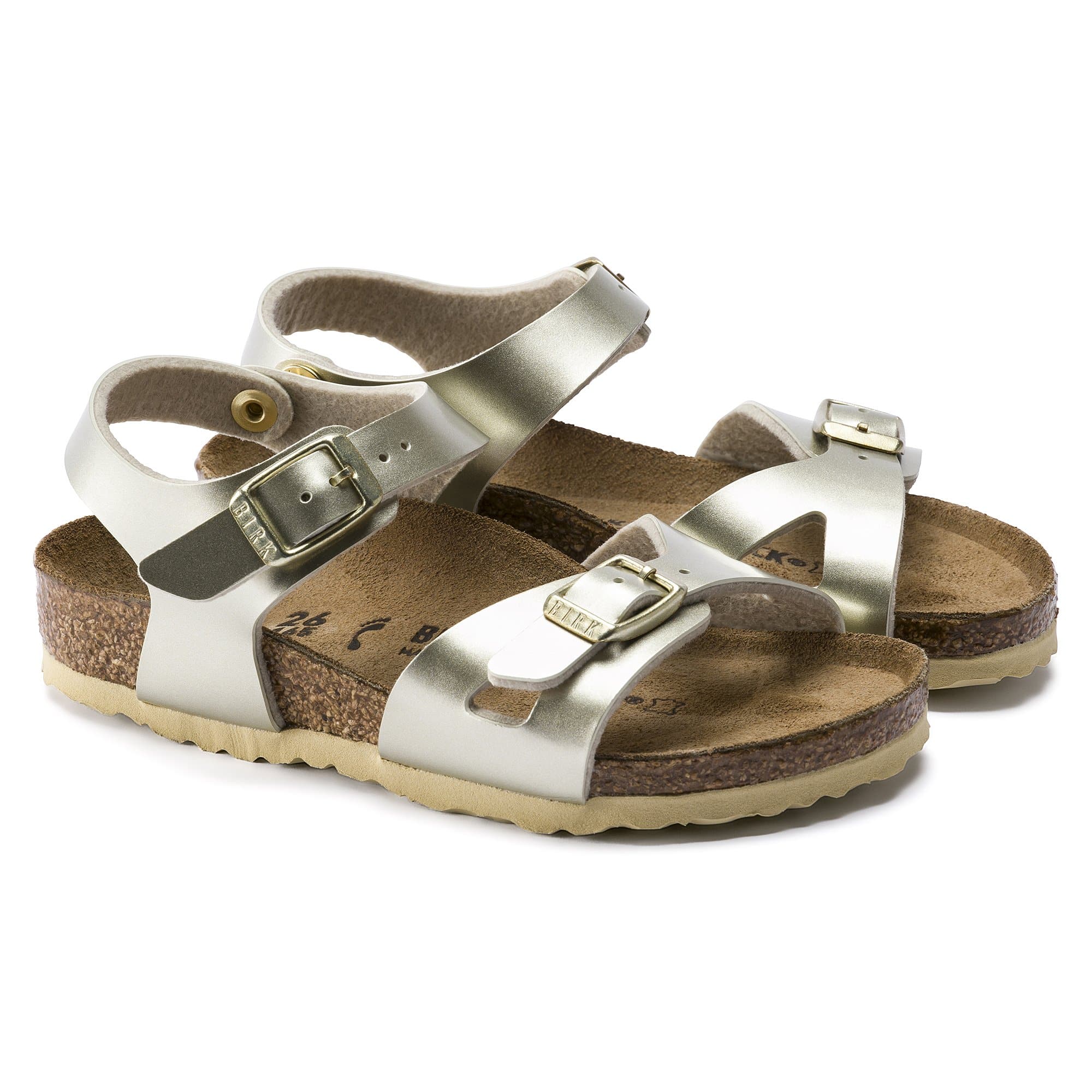Birkenstock Rio Kids Birko-Flor – Gold Gold/Electric Metallic - view 3