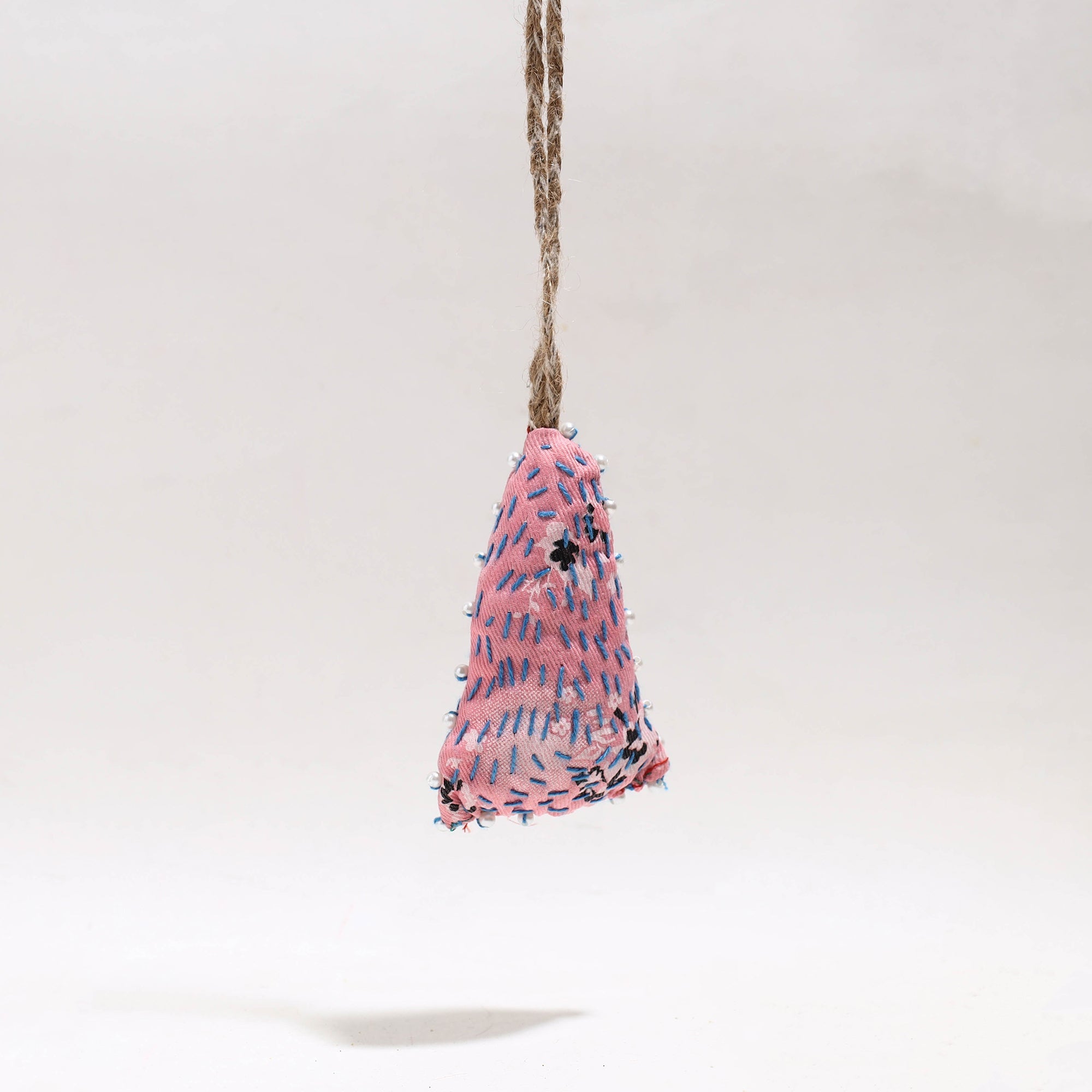 JAN SANDESH Bell - Upcycled Thread & Beadwork X-Mas Decor Hanging 15 - view 2