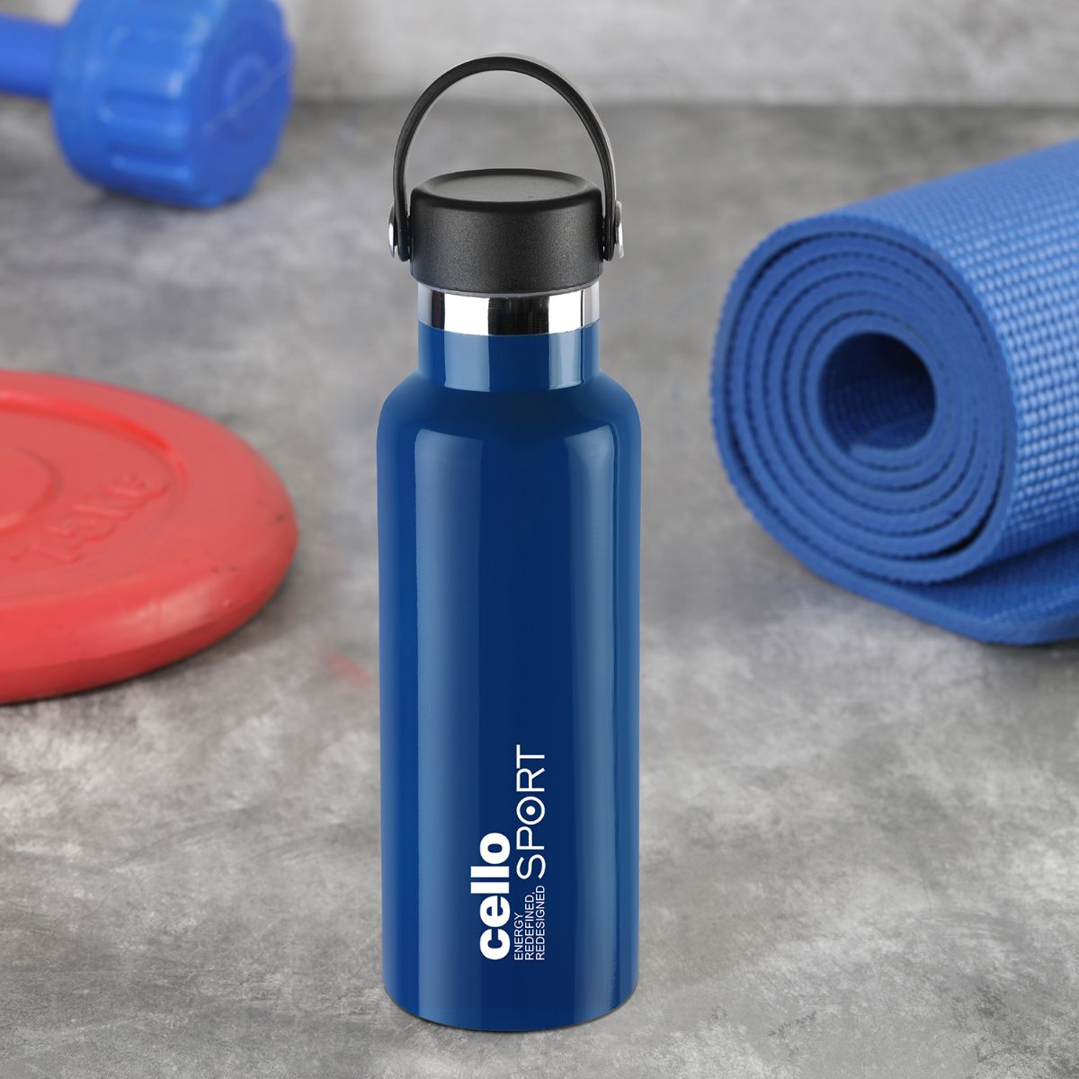 Cello Aqua Bliss Flask, Vacusteel Water Bottle, 600ml - view 3