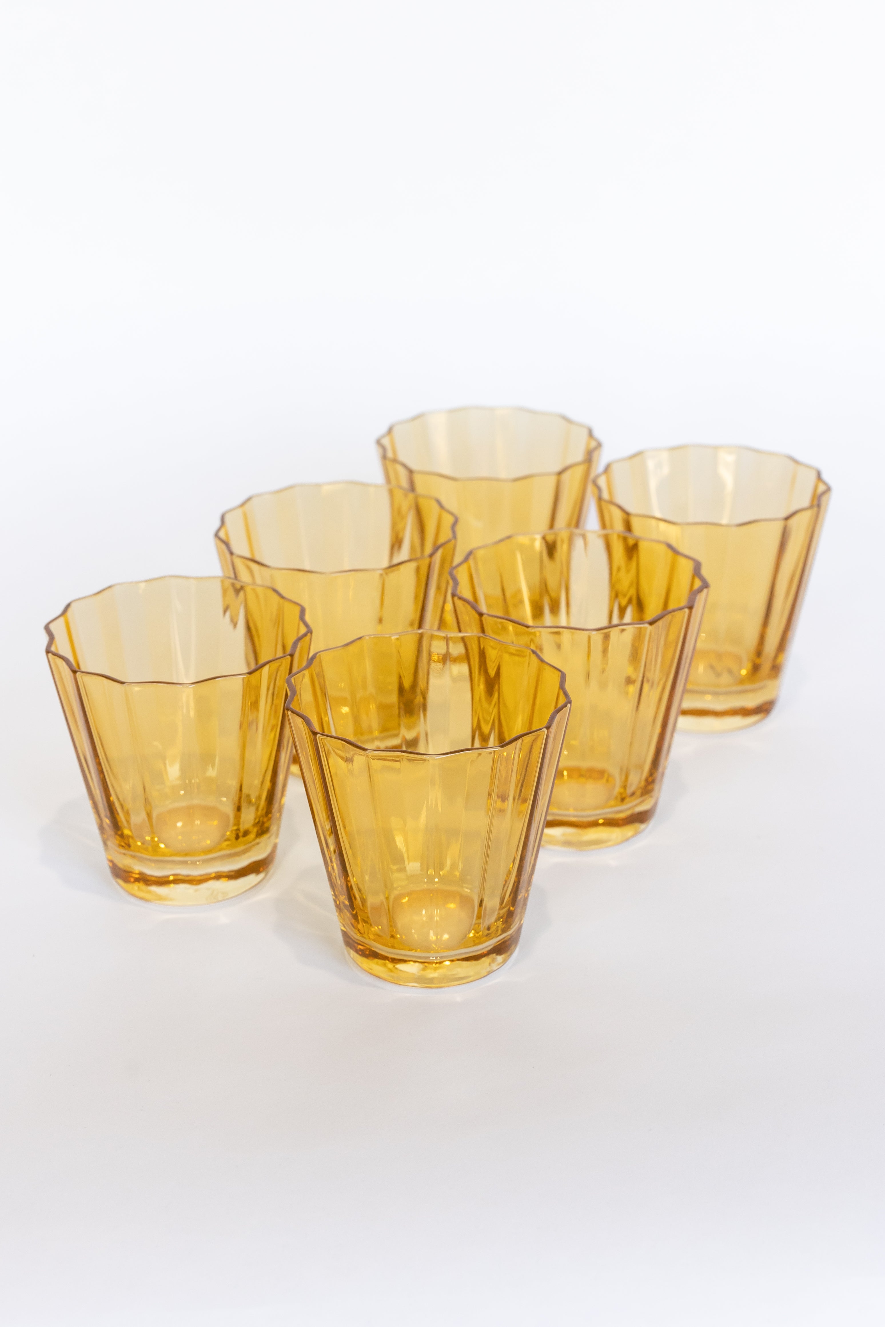 Estelle Colored Glass Estelle Colored Sunday Low Balls - Set of 6 {Yellow} - view 2
