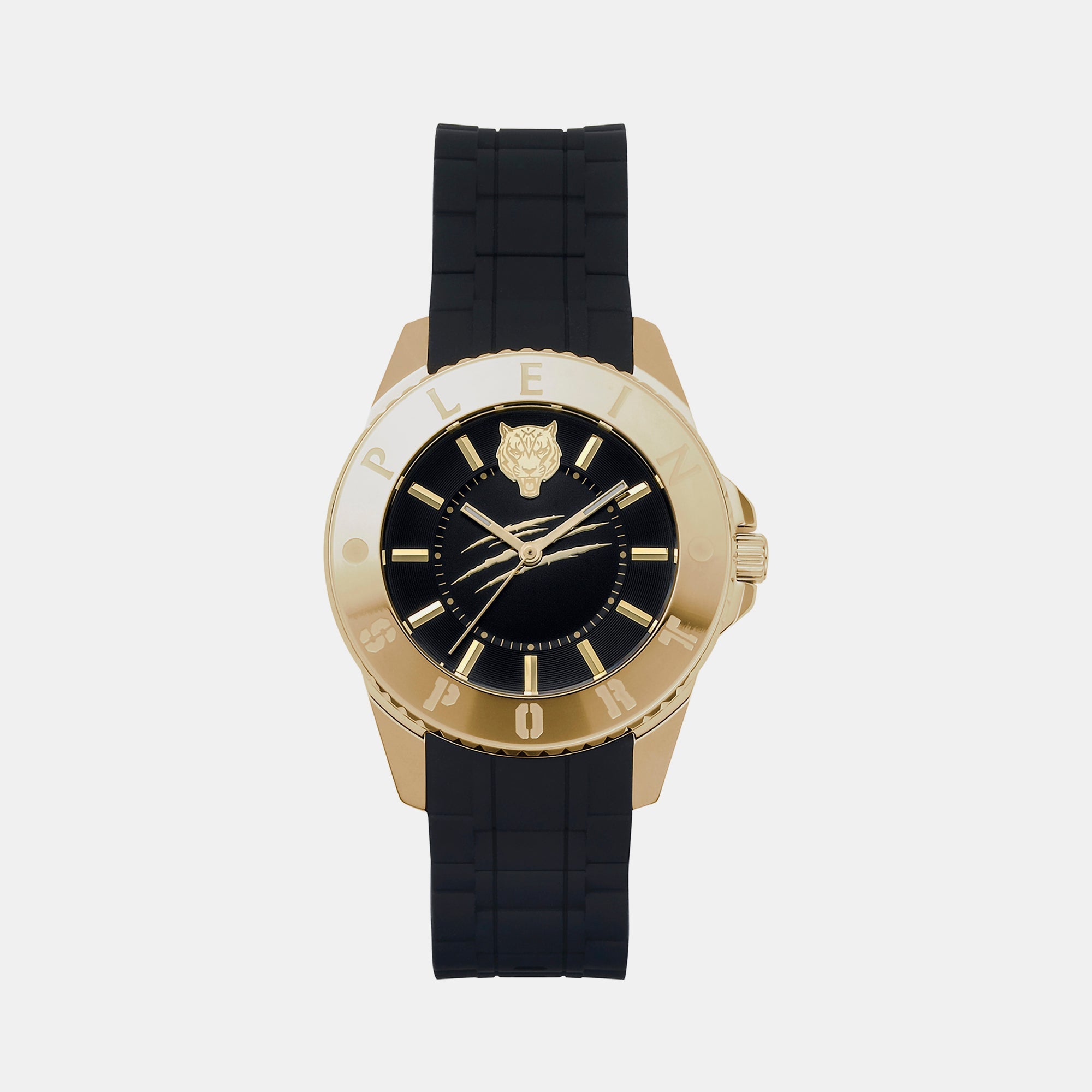 Plein Sports Glam Women Quartz Black Dial Analog Silicone Watch PSKBA0223