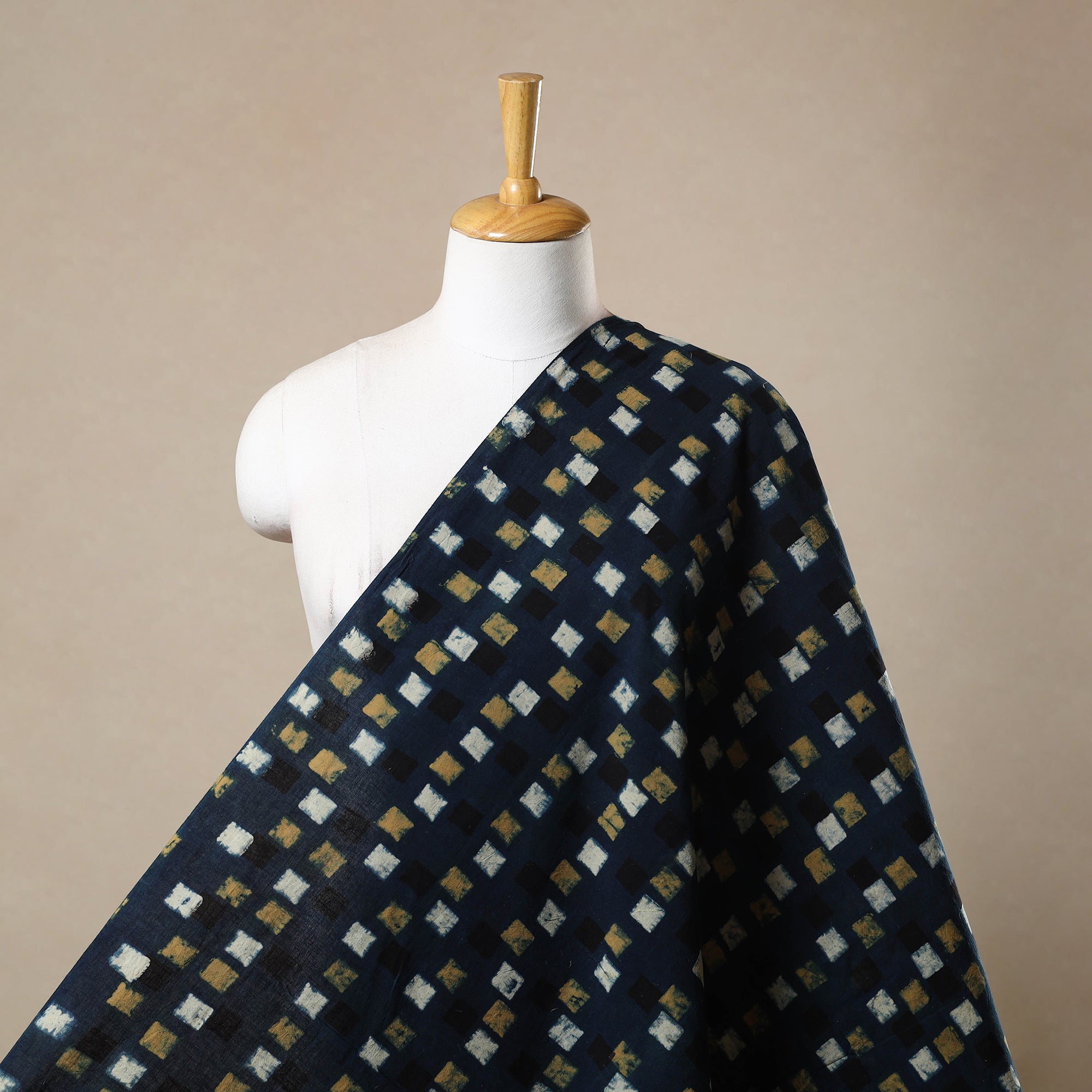 KACHCHH JI CHHAAP Blue - Block Print Cotton Natural Dyed Ajrakh Fabric 31