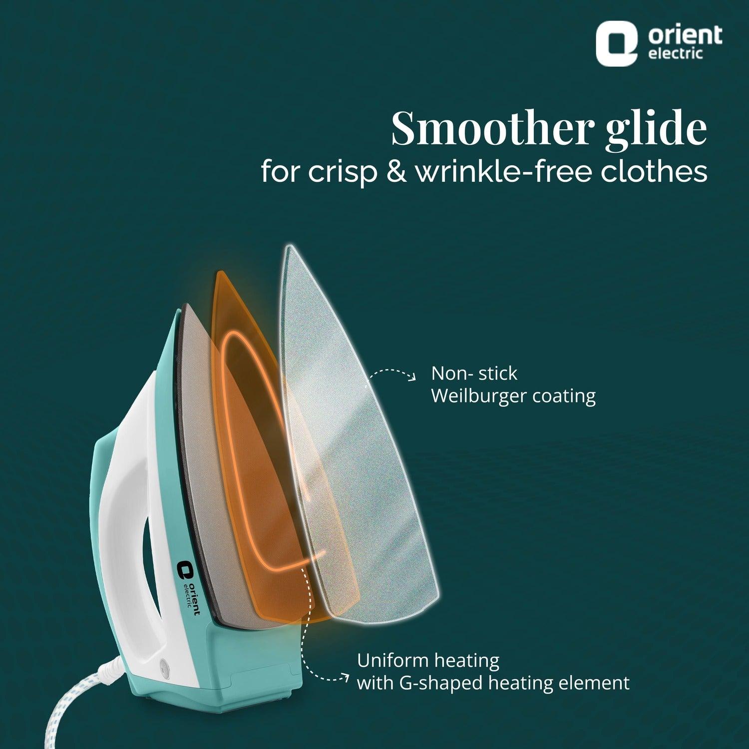 Orient Electric Fabrijoy 1000W Non-Stick Dry Iron for Clothes - view 4