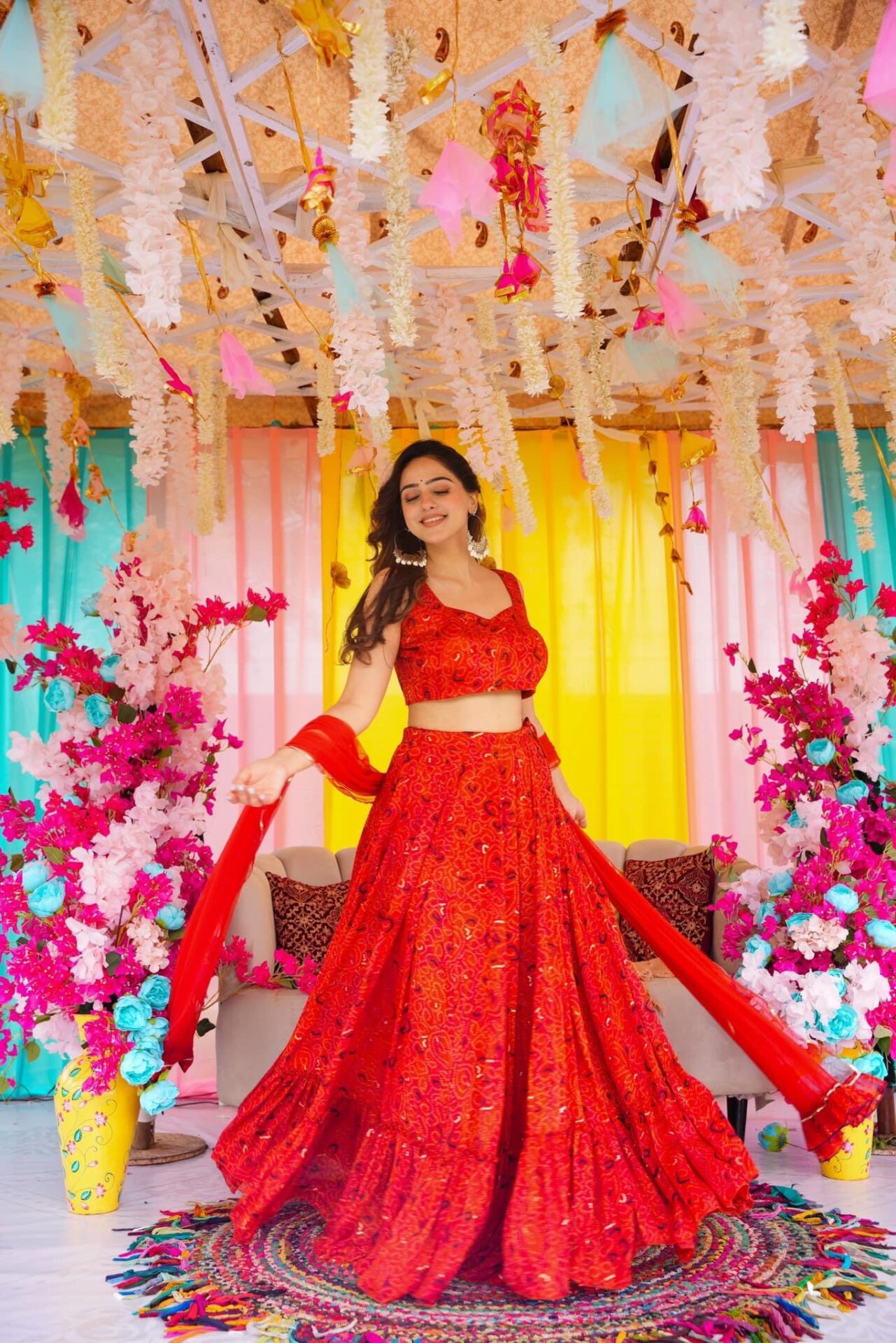 Idaho-o Bandhani grace chinon lehenga set – Women's - view 2