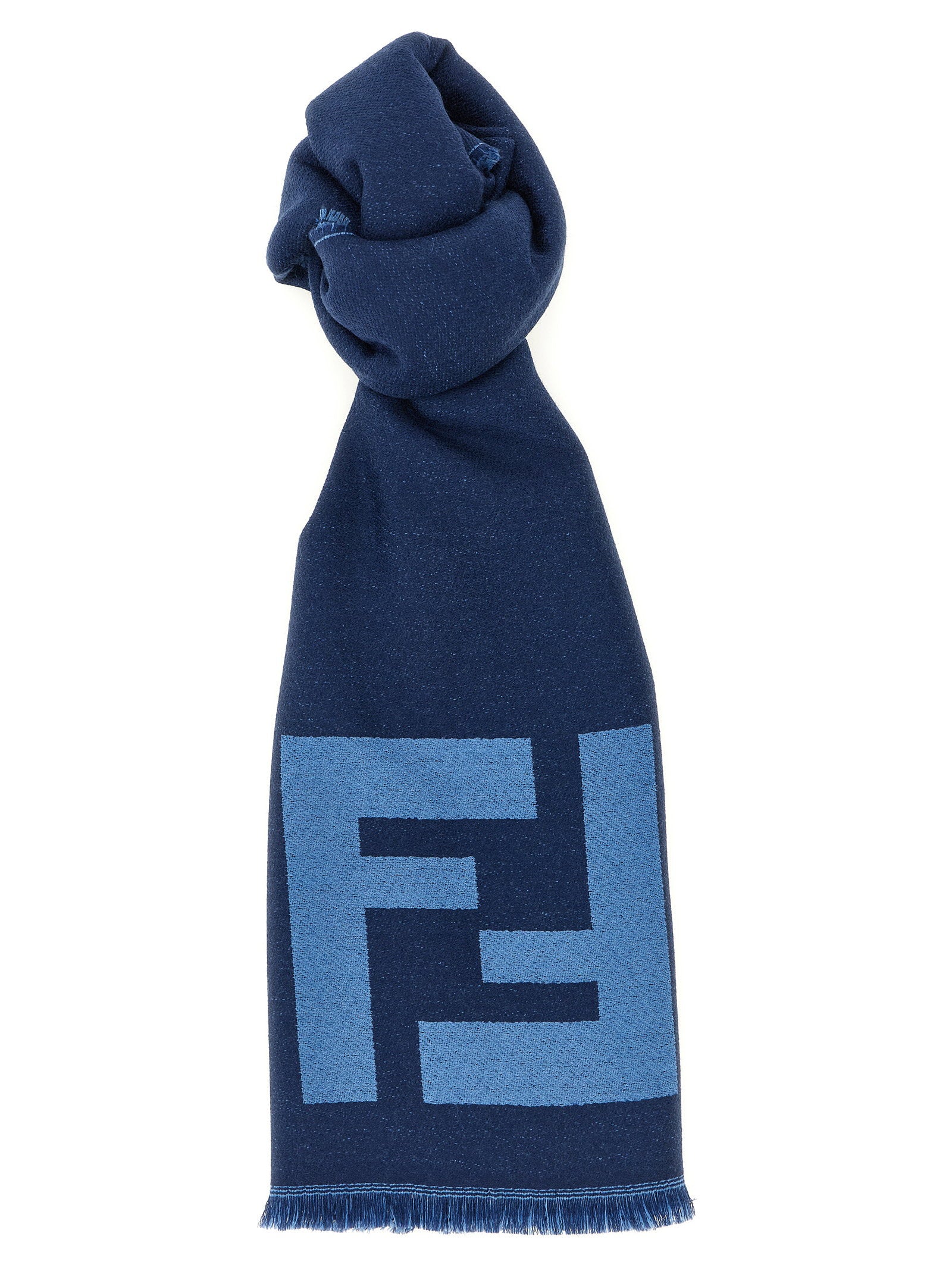 Fendi Ff Macro Scarf – 100% virgin wool