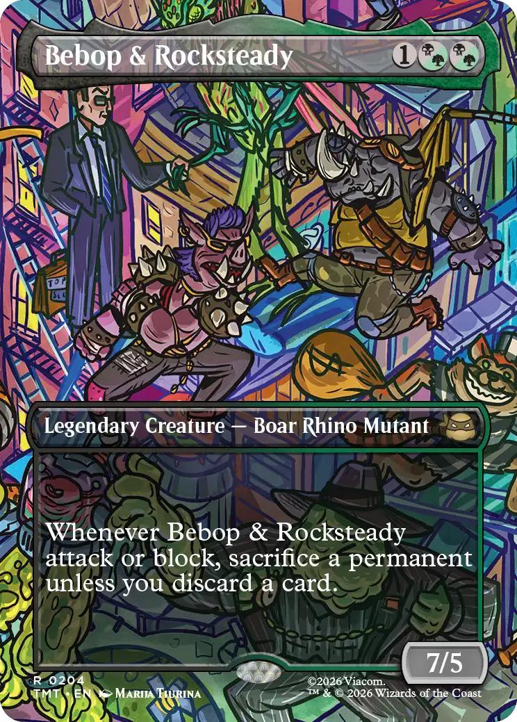 Bebop rocksteady 204 – Magic Bebop & Rocksteady [204] [Borderless] [Scene] [Teenage Mutant Ninja Turtles] [Non-Foil]