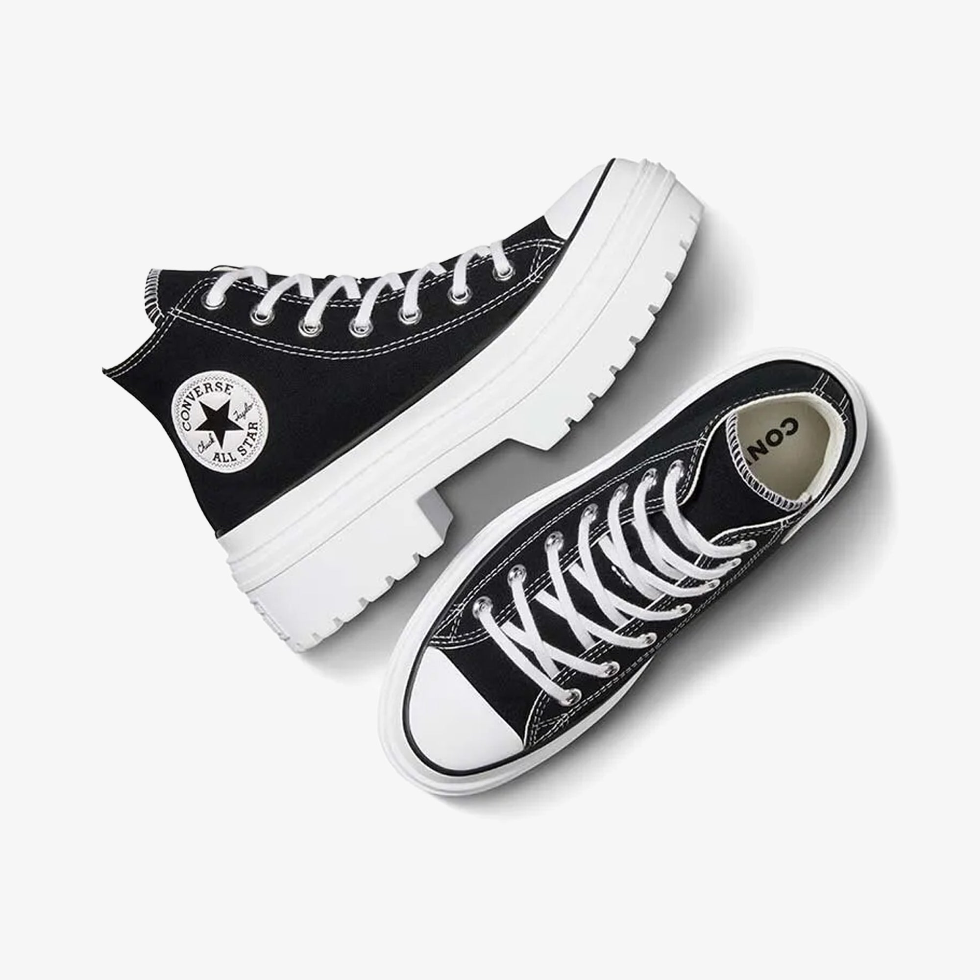 Converse | CHUCK TAYLOR ALL STAR LUGGED HEEL PLATFORM { BLACK/BLACK/WHITE - view 2