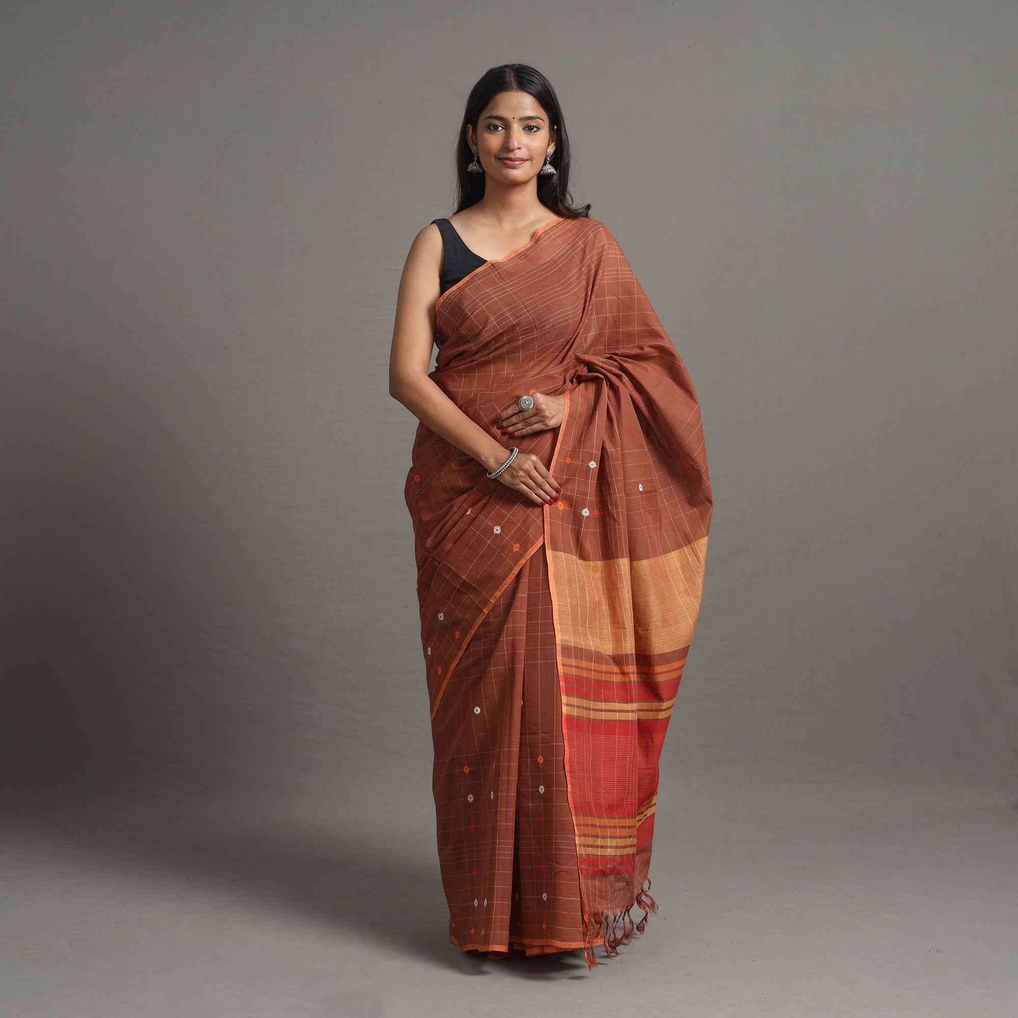 CHITRIKA Brown - Buti Cotton Handloom Saree 97