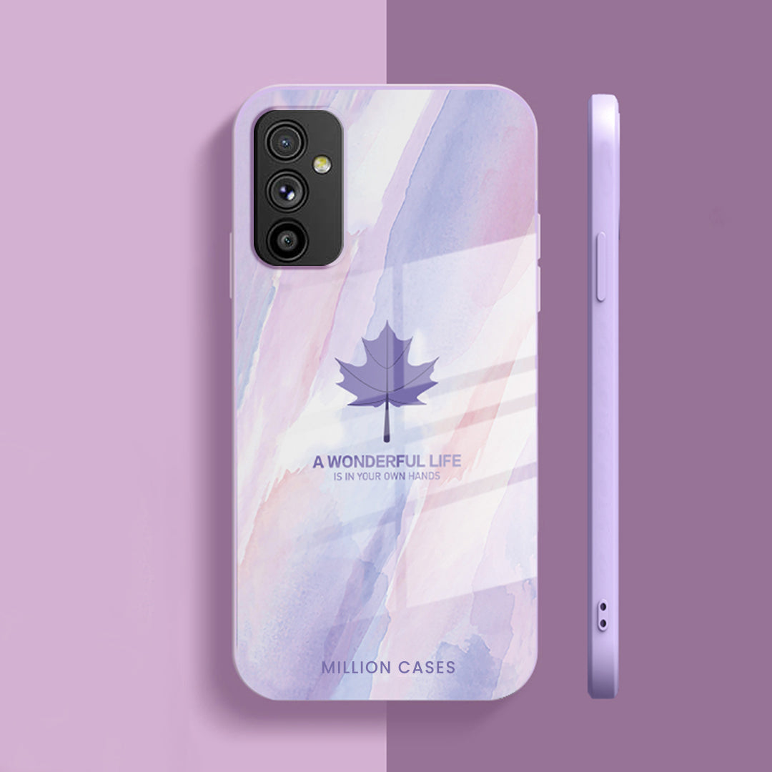 Million Cases Galaxy M52 Watercolor Mapple Leaf Glass Case - view 2