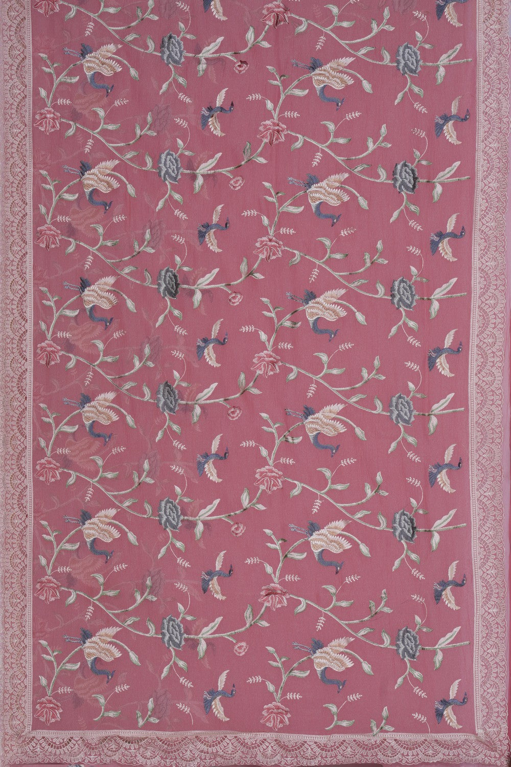 Kalanjali Crushed Organza Tissue Embroidery Saree - view 3