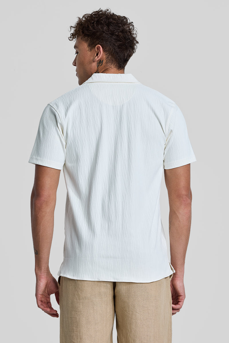 SNITCH White Cuban Textured Shirt - view 7