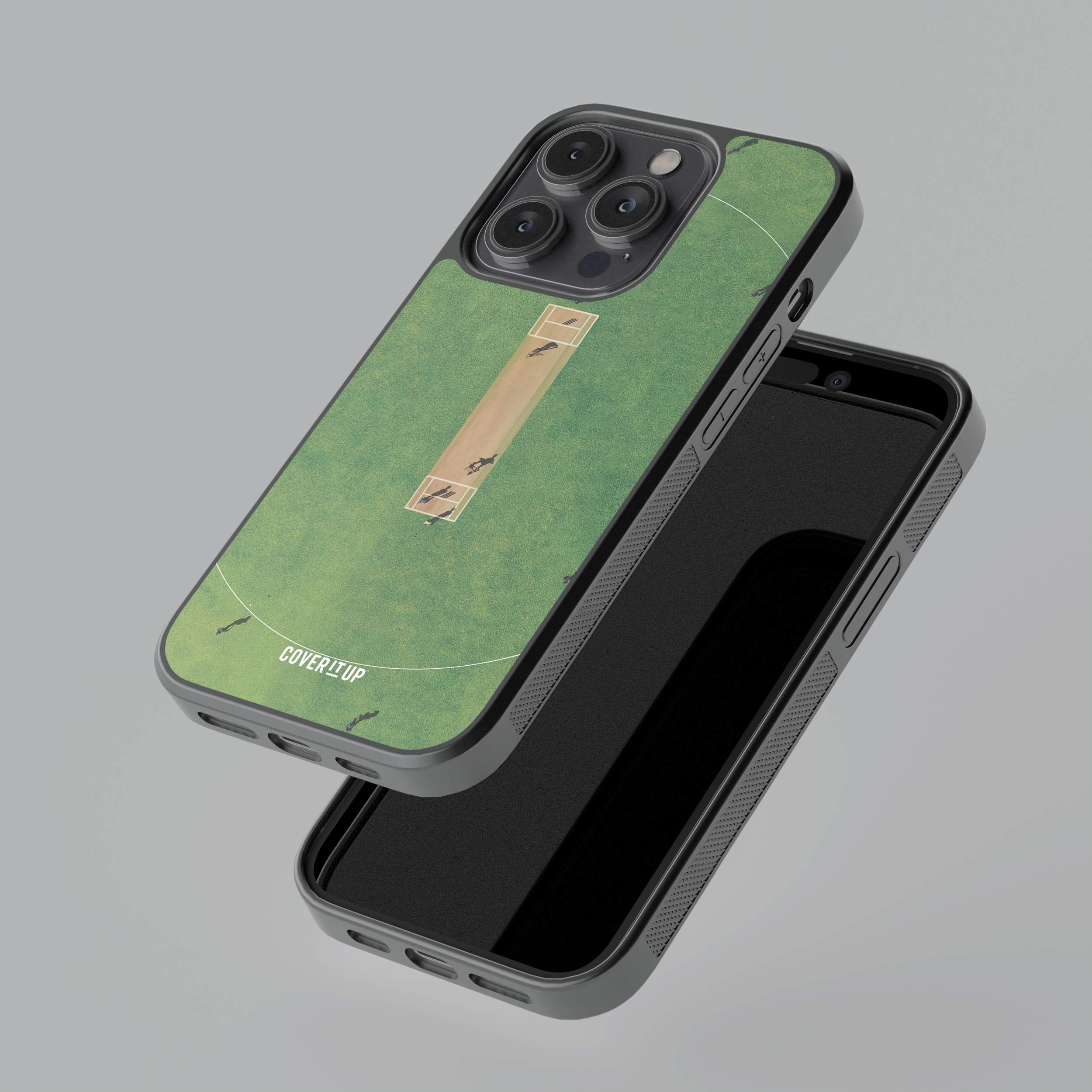 Design Phone Cases Cricket Pitch Glass Case - view 3
