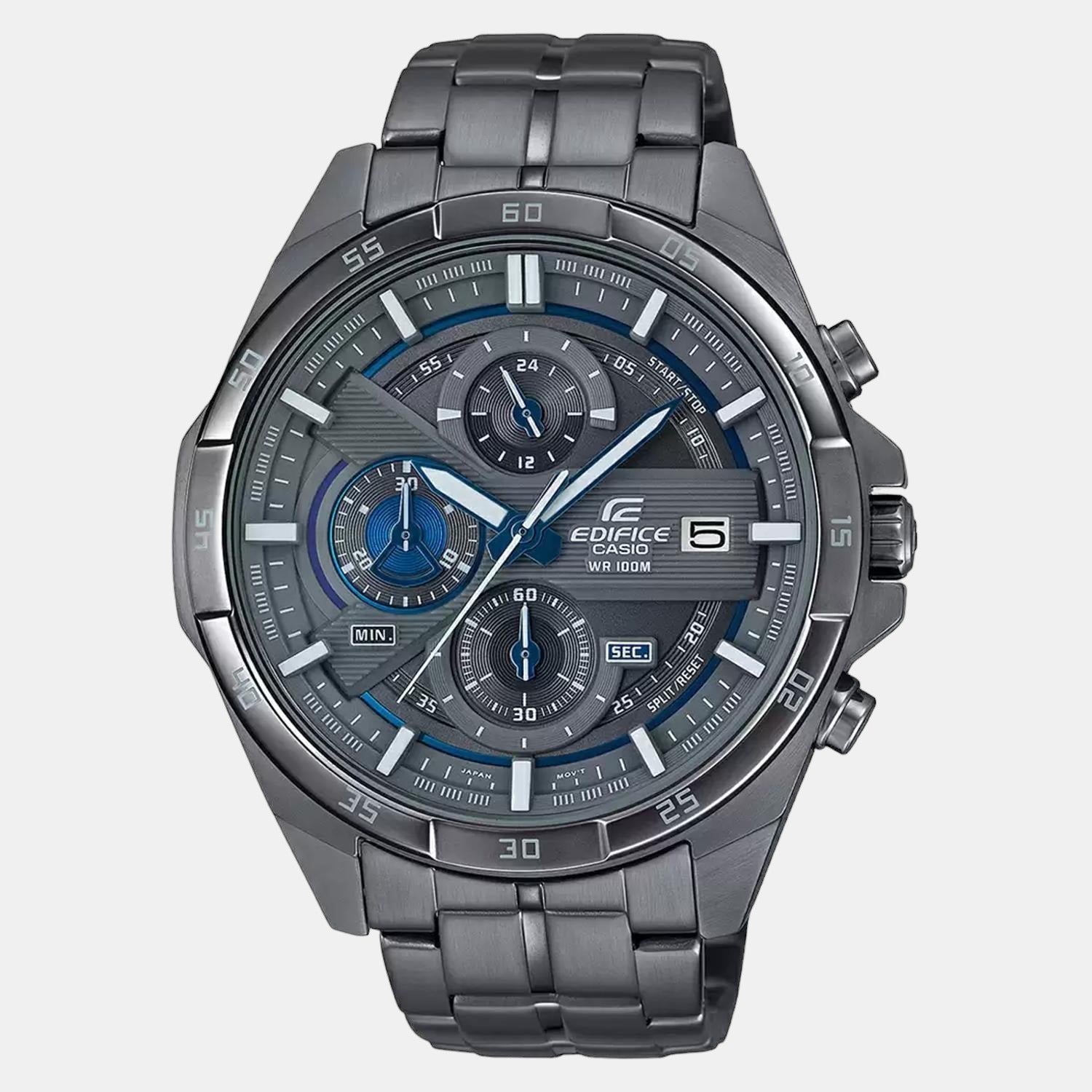 Casio Edifice Men Quartz Grey Dial Chronograph Stainless Steel Watch EX494 - view 2