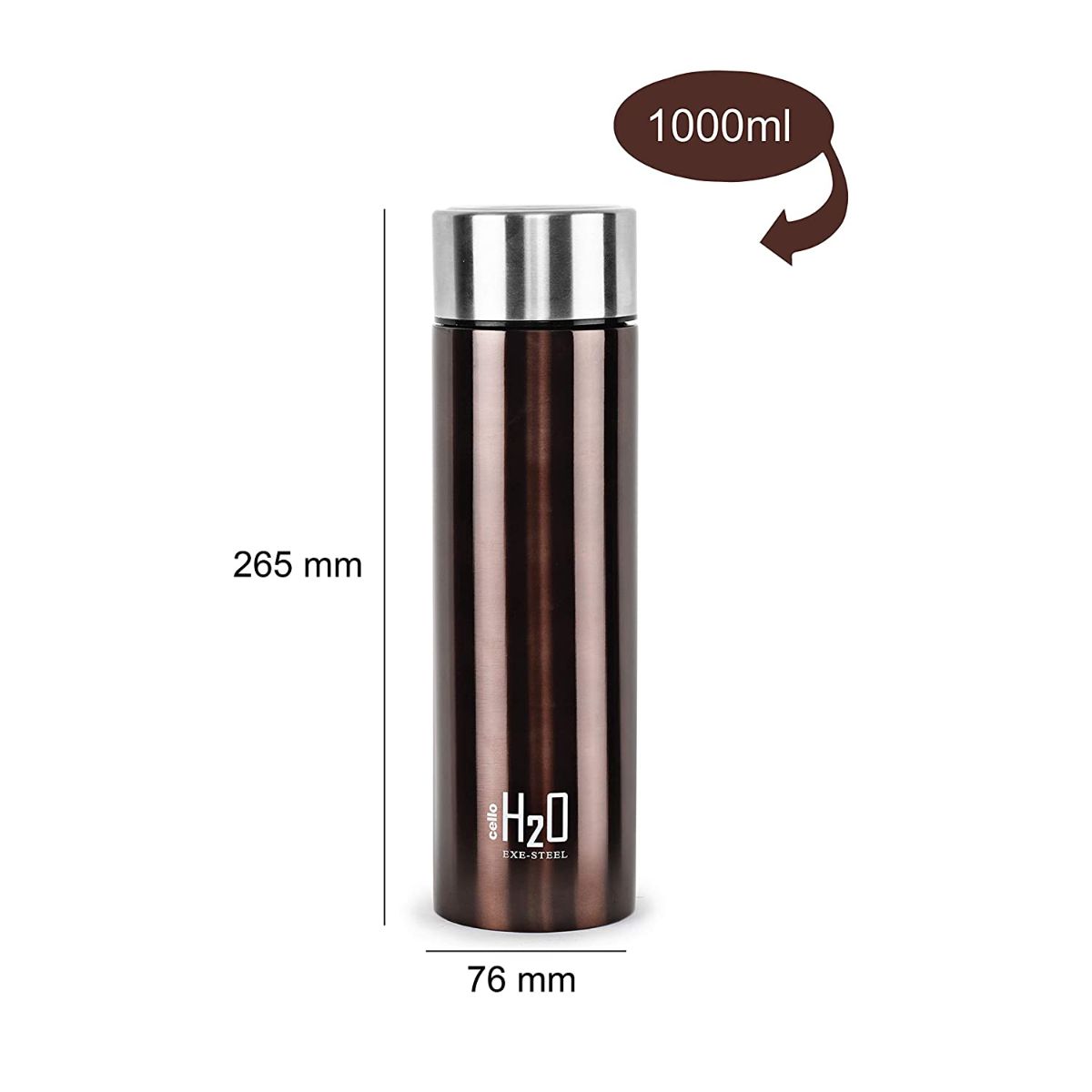 Cello H2O Stainless Steel Water Bottle, 1000ml - view 26