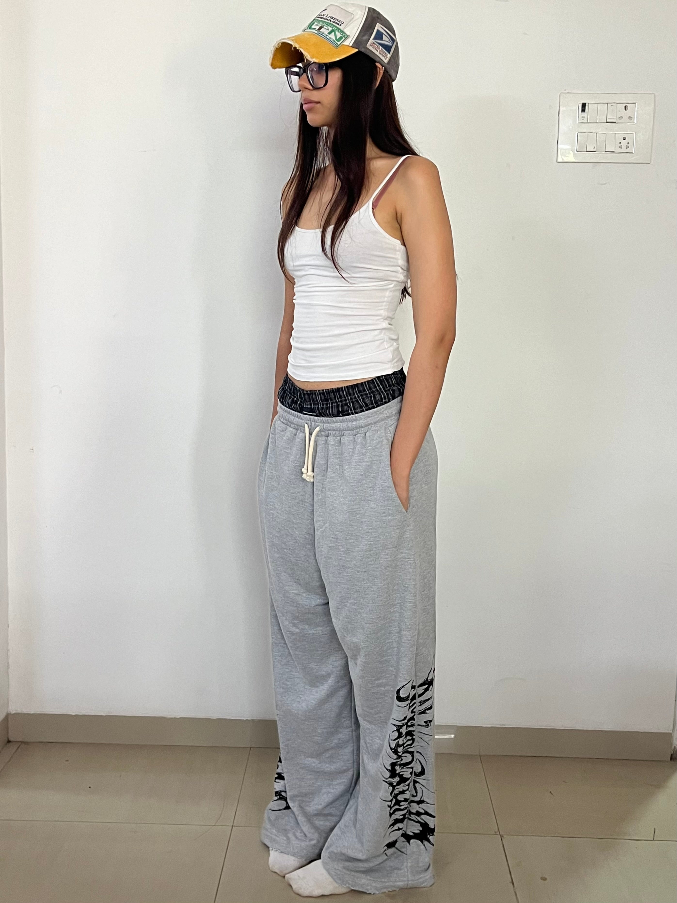 Unreborn Project Boxer Sweatpants - Grey Melange - view 4
