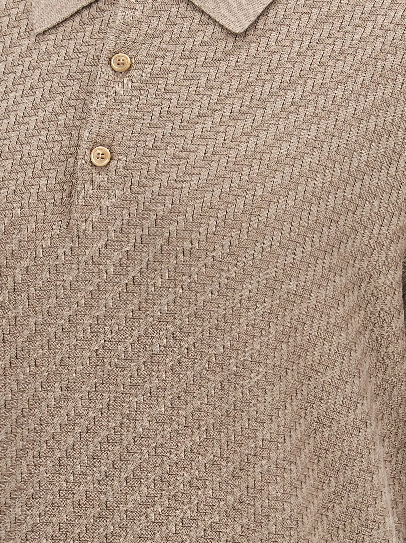 Brioni Knitted Polo Shirt – 57% cotton, 43% silk - view 4