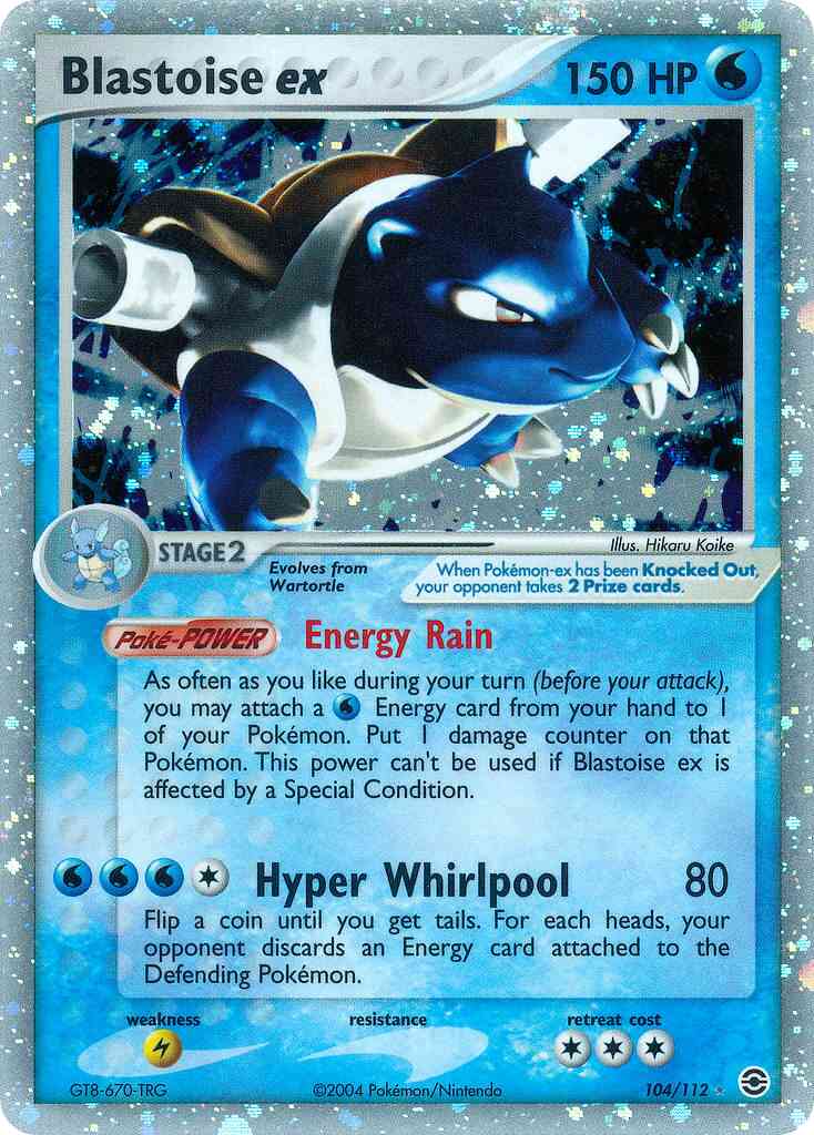 Pokémon Blastoise ex - 104/112 - Rare Holo EX [ex6-104] [Ultra]