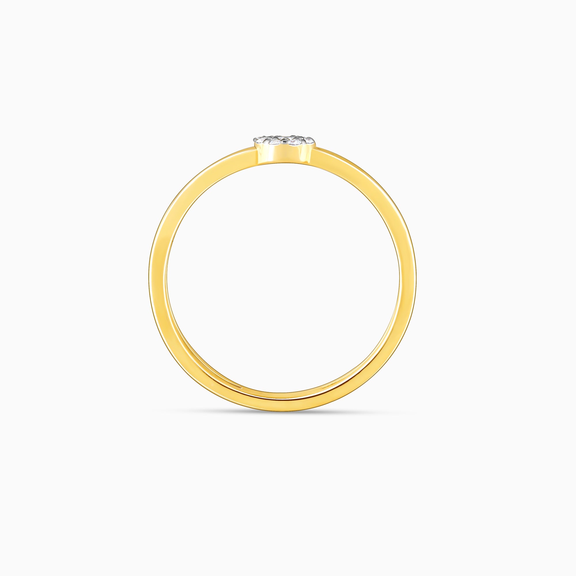 GIVA Jewellery Gold Glistening Grace Diamond Ring - view 6