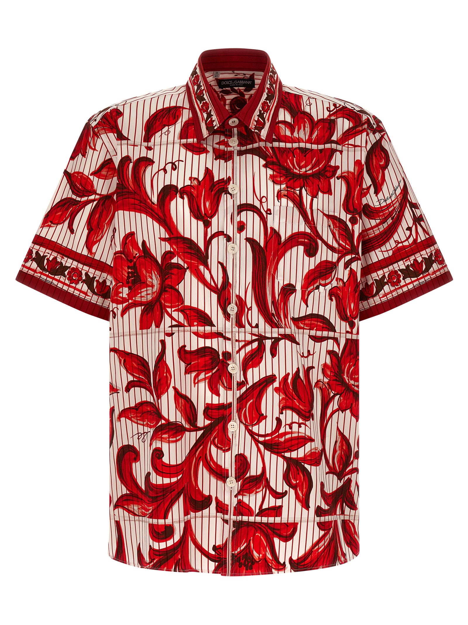 Dolce & Gabbana Maiolica Shirt – 100% cotton