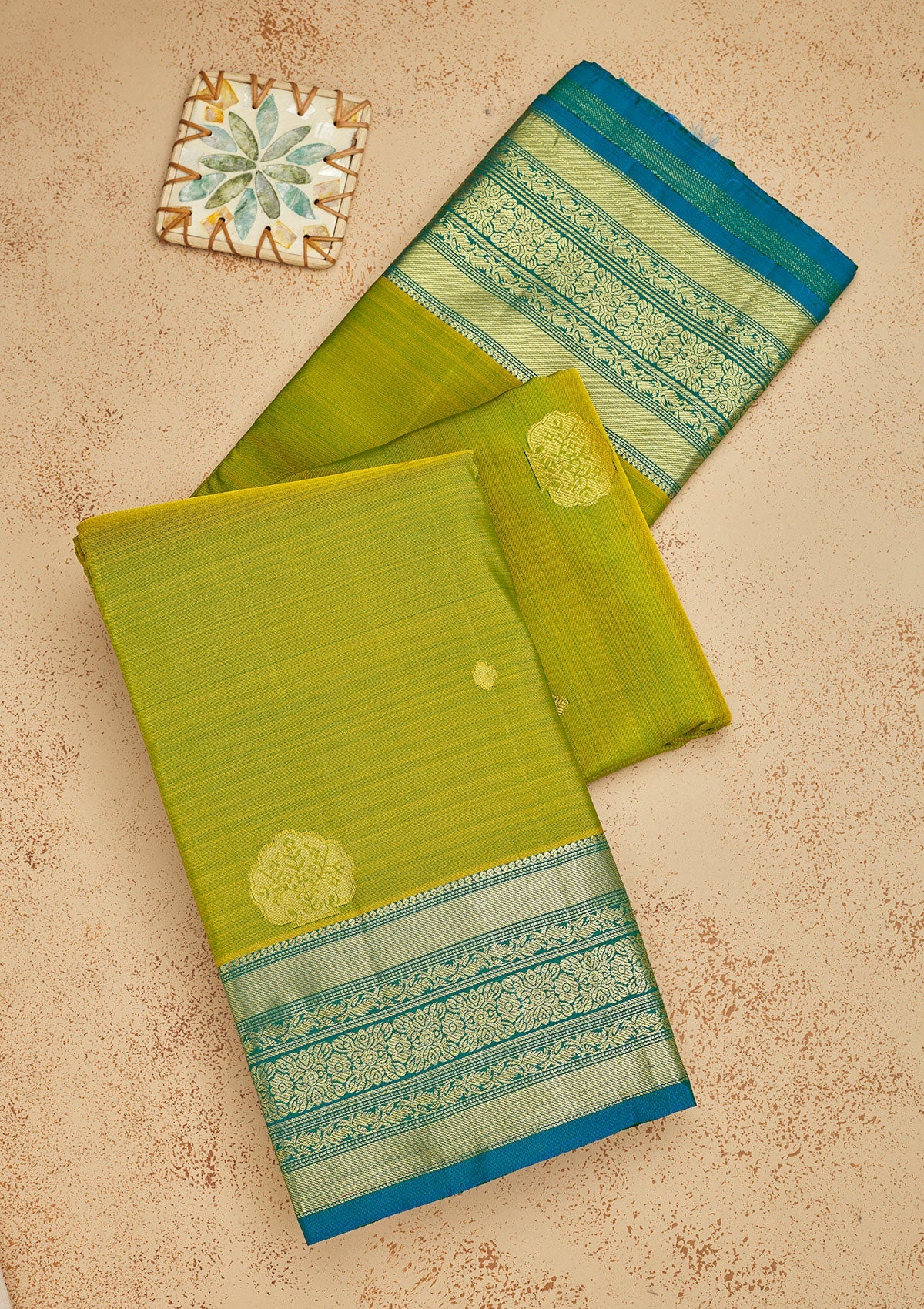 Koskii Mehendi Zariwork Pure Silk Saree – Women's