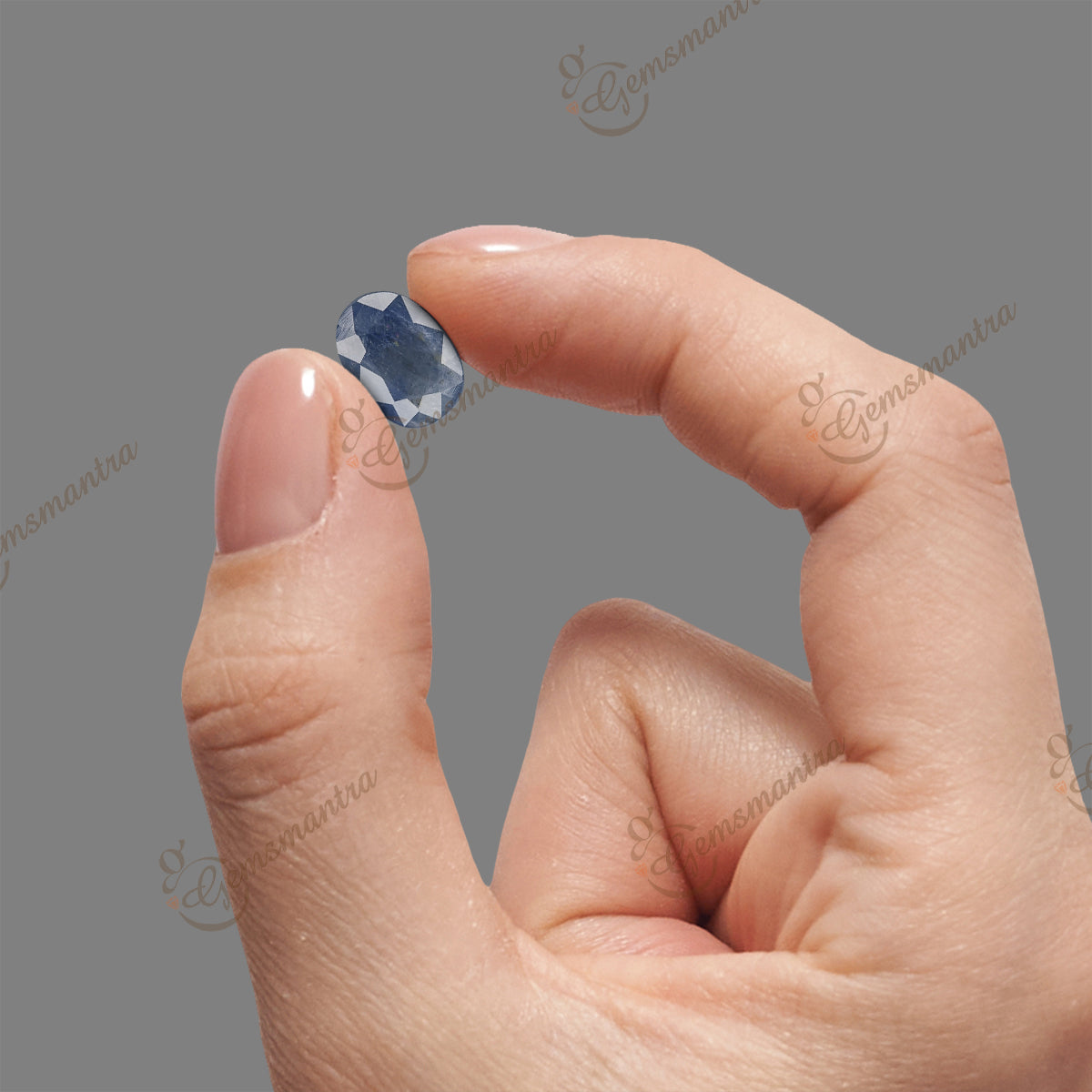 Gemsmantra Natural Blue Sapphire 5.64 Oval Shape