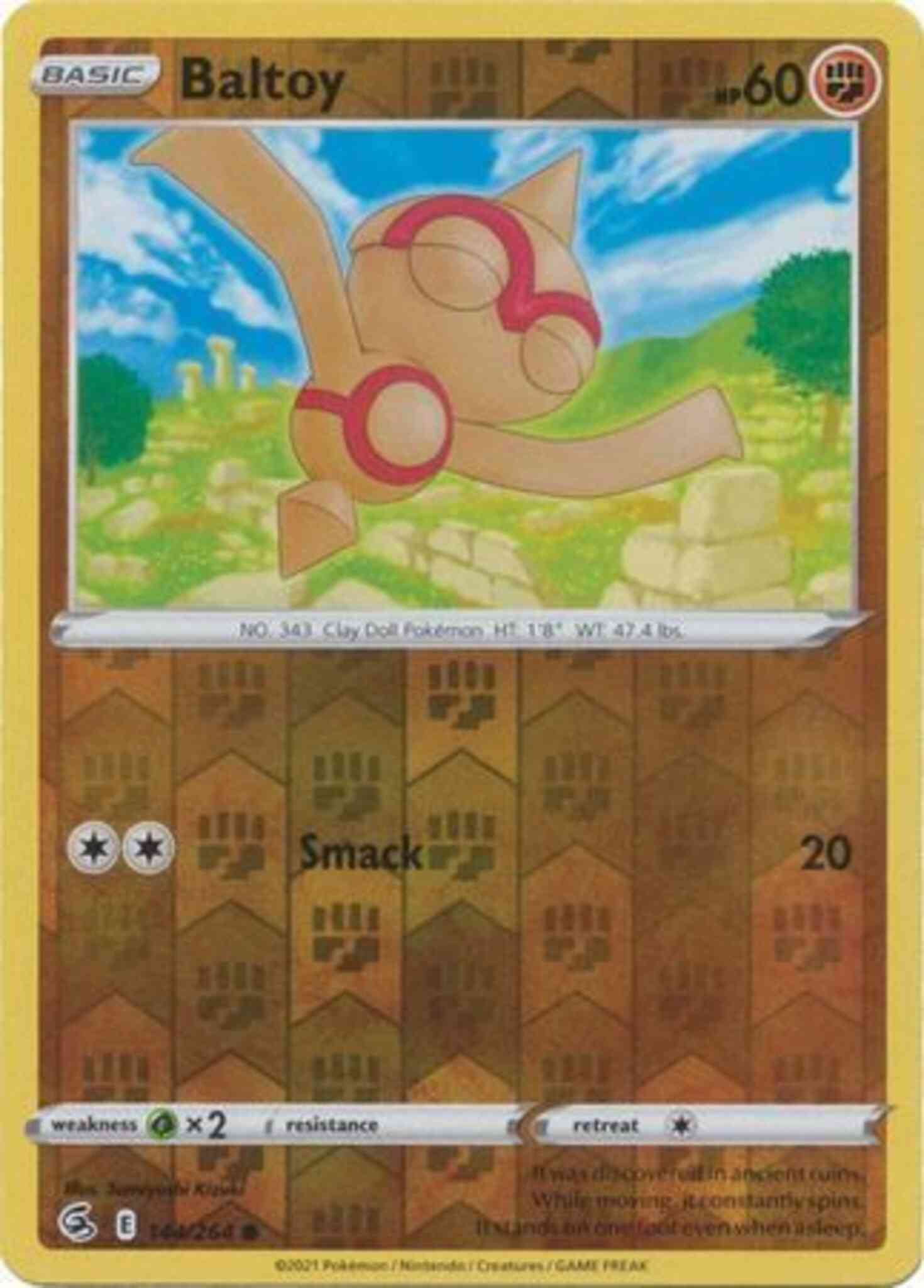 Common swsh8-144 reverse – Pokémon Baltoy - 144/264 - Common [SWSH8-144] [Reverse Holo]