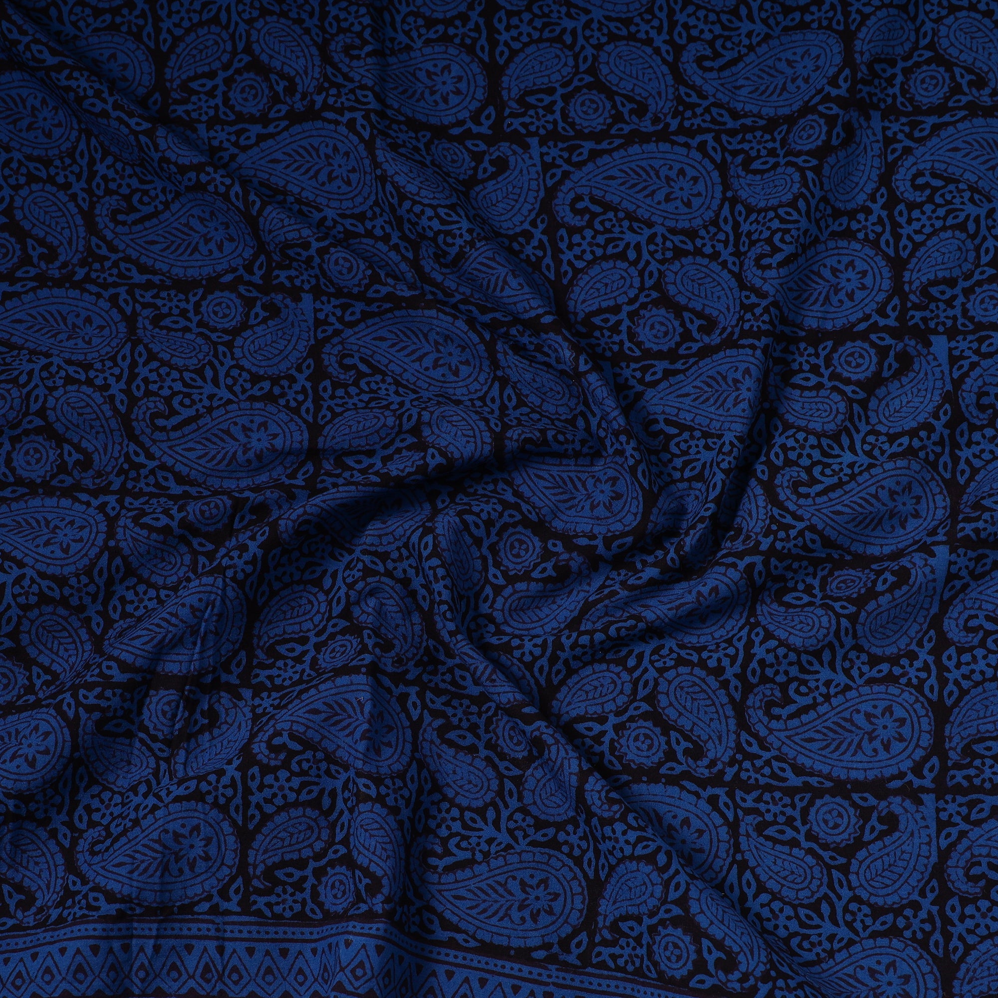 BAGH PRINTS BY UMAR FARUK KHATRI Blue - Bagh Block Printed Cotton Precut Fabric (1.8 Meter) 52 - view 2