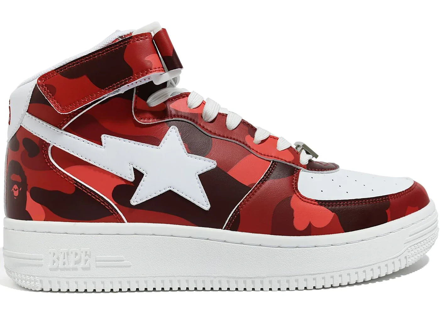 A Bathing Ape Bape Sta Mid Camo Red - view 2