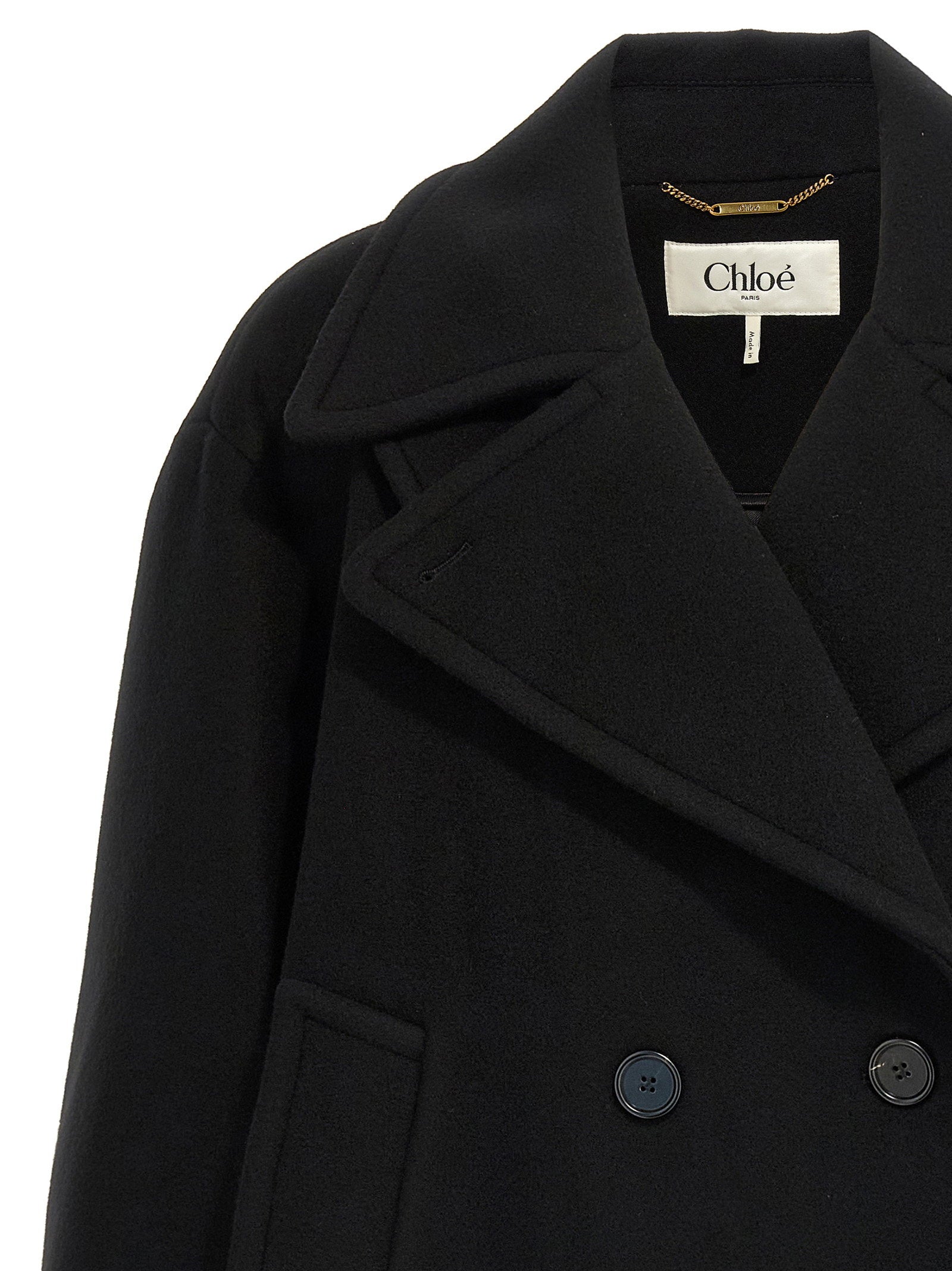 Chloé Double Breasted Wool Coat – 80% wool, 20% polyamide - view 4