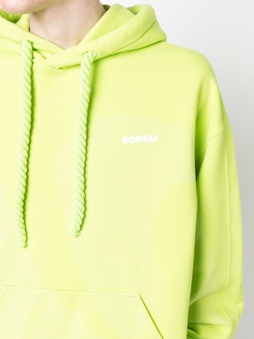 Bonsai Printed cotton hoodie – 100% Cotton - view 3
