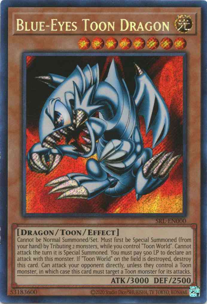 Yu-Gi-Oh! Blue-Eyes Toon Dragon - 25th Anniversary - SRL-EN000 - Secret Rare - Unlimited